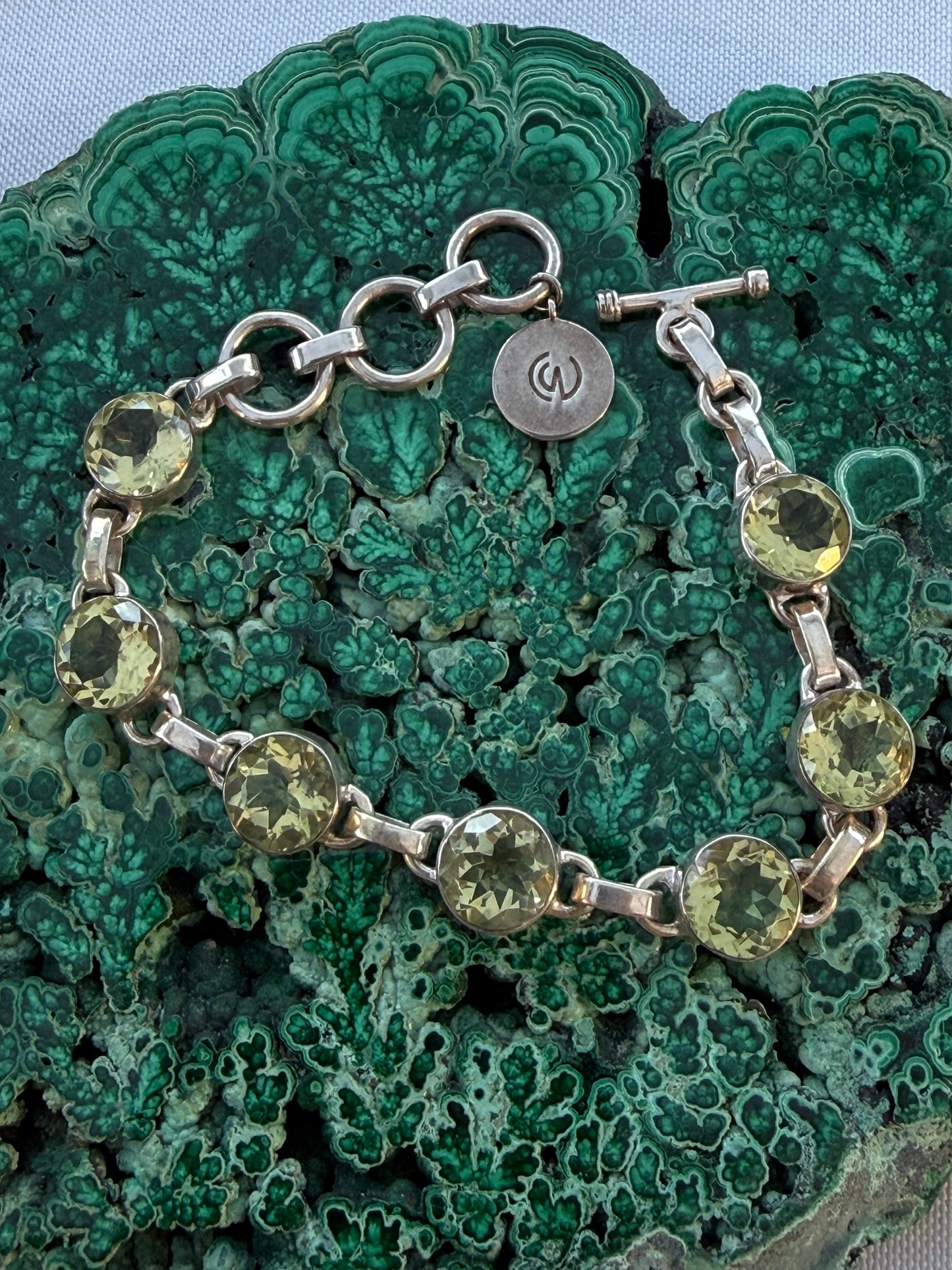 Lemon Topaz 925 Sterling Silver Bracelet Crystal Wellness
