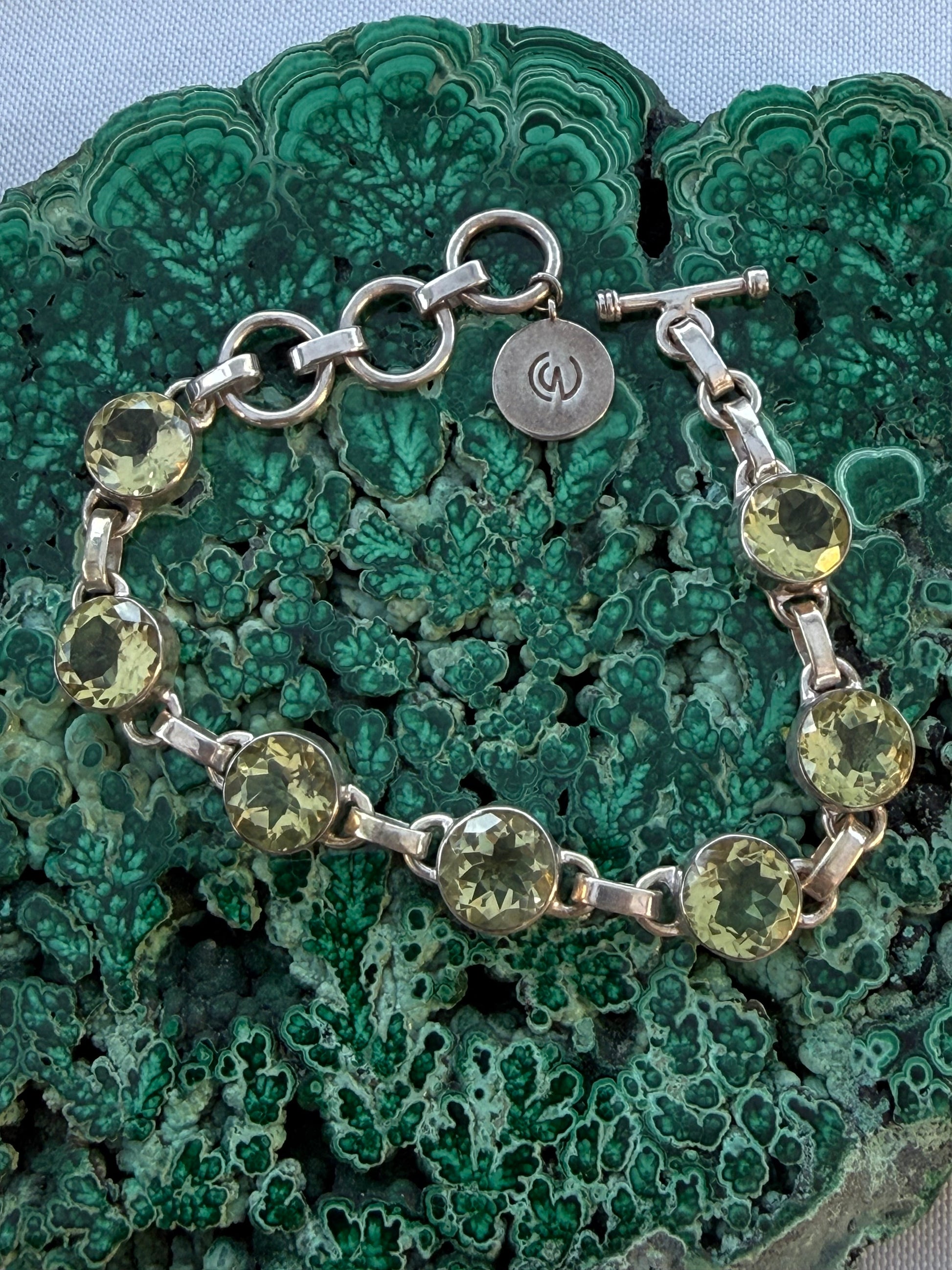 Lemon Topaz 925 Sterling Silver Bracelet Crystal Wellness