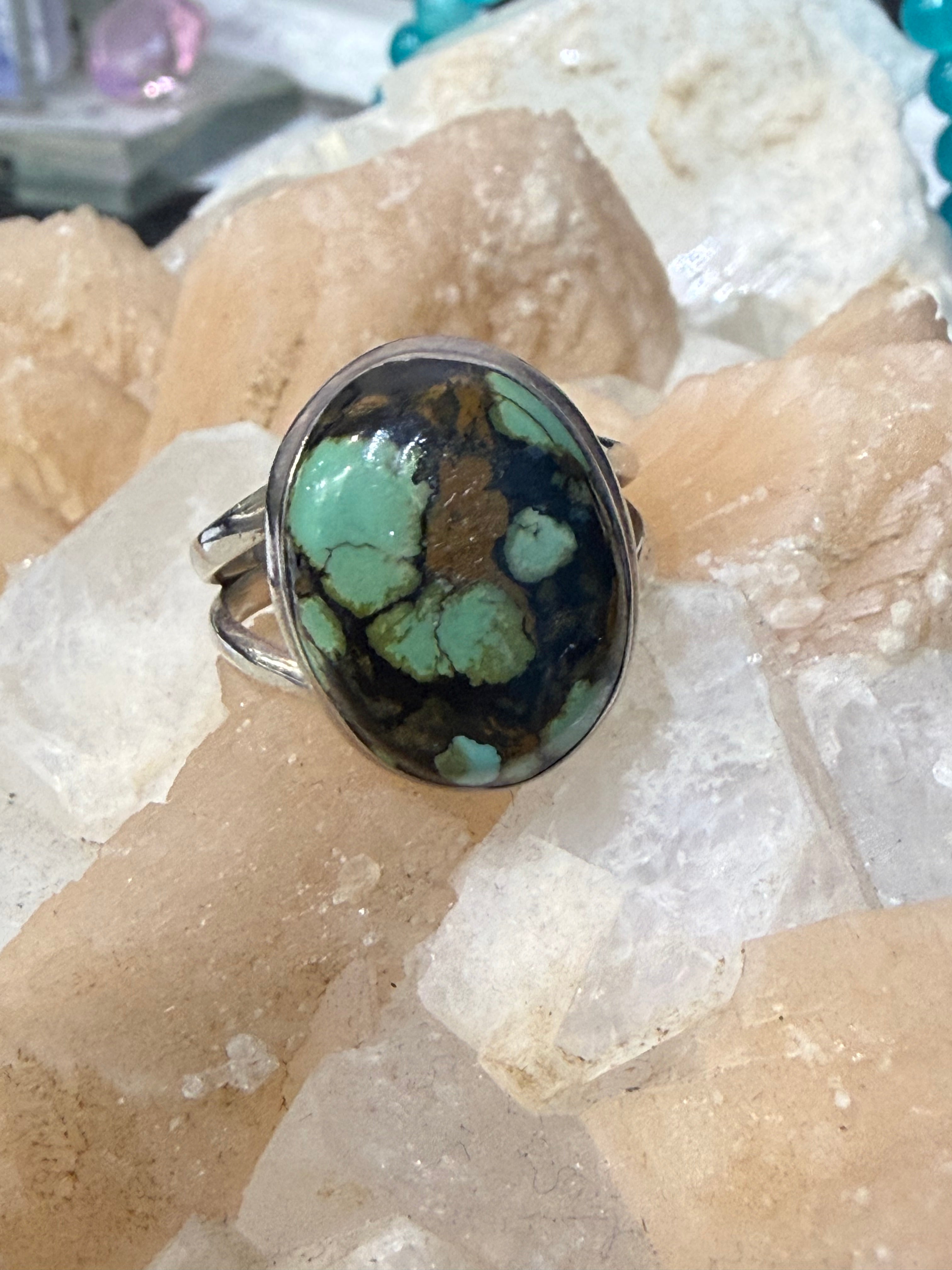 Turquoise Ring, size 8.5 – Sacred Stone of Protection Crystal Wellness
