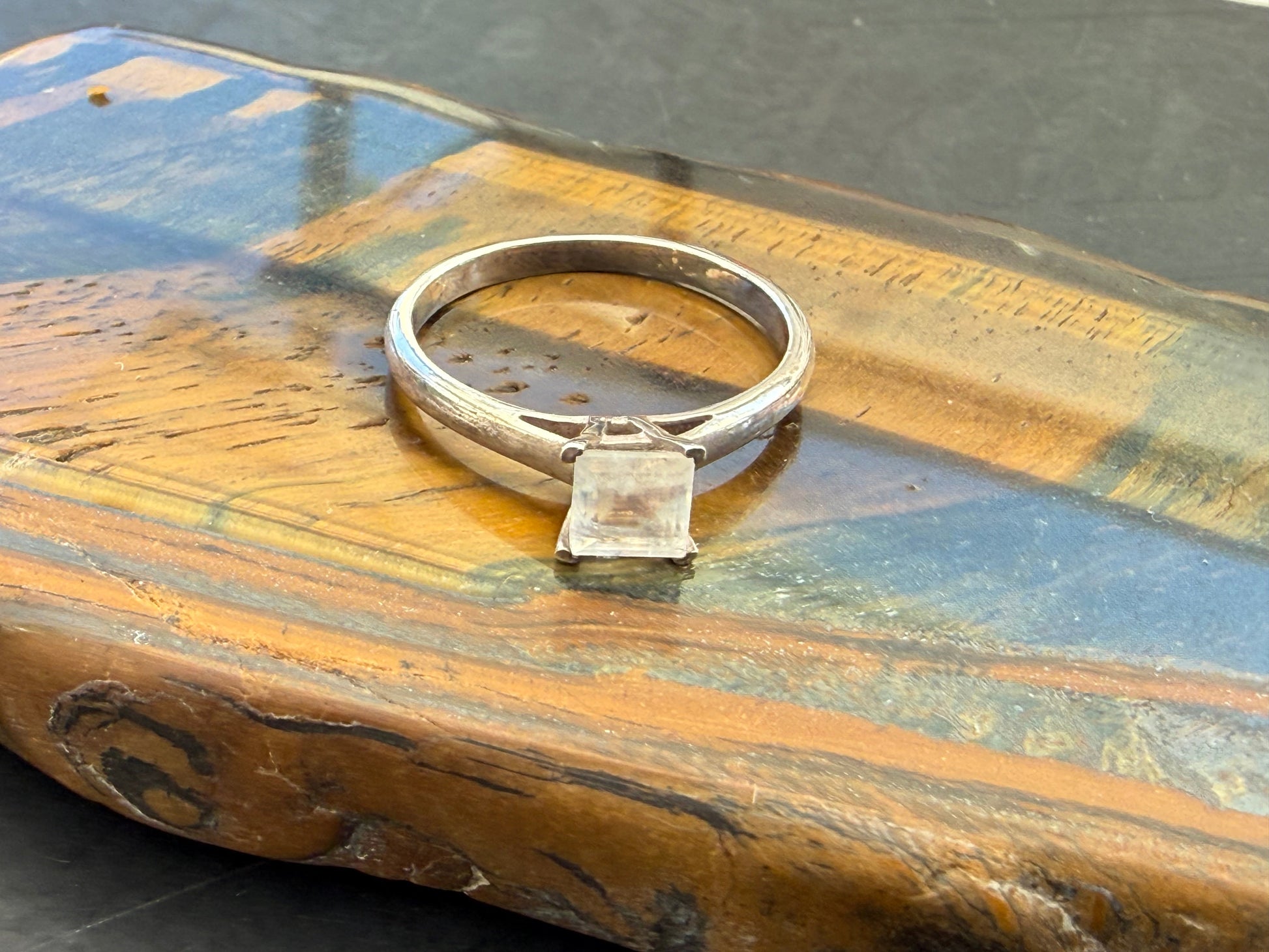Moonstone Ring — The Stone of Intuition & Divine Feminine Energy, size 8 Crystal Wellness