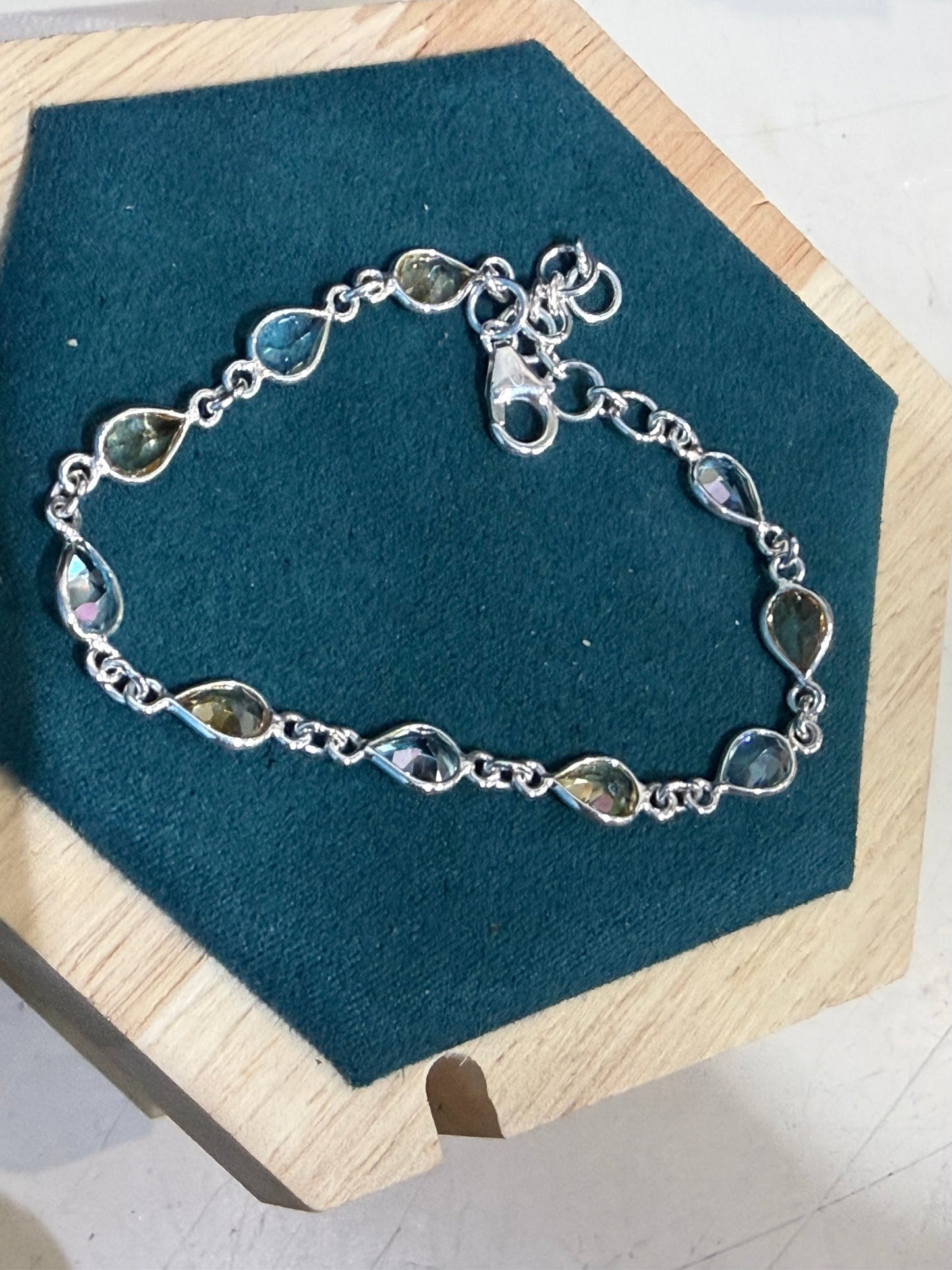 Citrine & Blue Topaz Silver Bracelet, 21cm

Abundance • Clarity • Joyful Expression Crystal Wellness