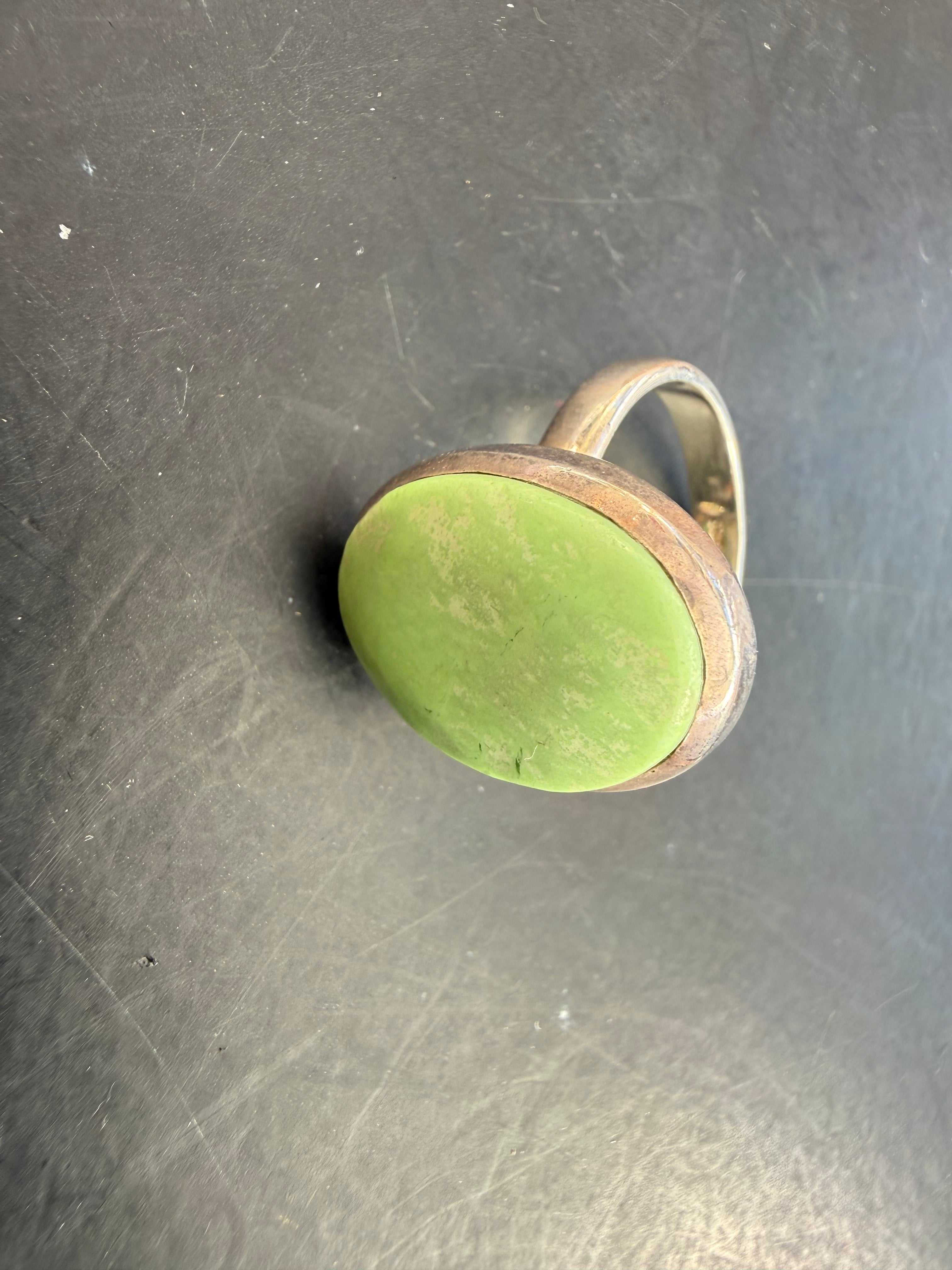 Lemon Chrysoprase Ring, size 8 adjustable – Joy • Hope • New Beginnings Crystal Wellness