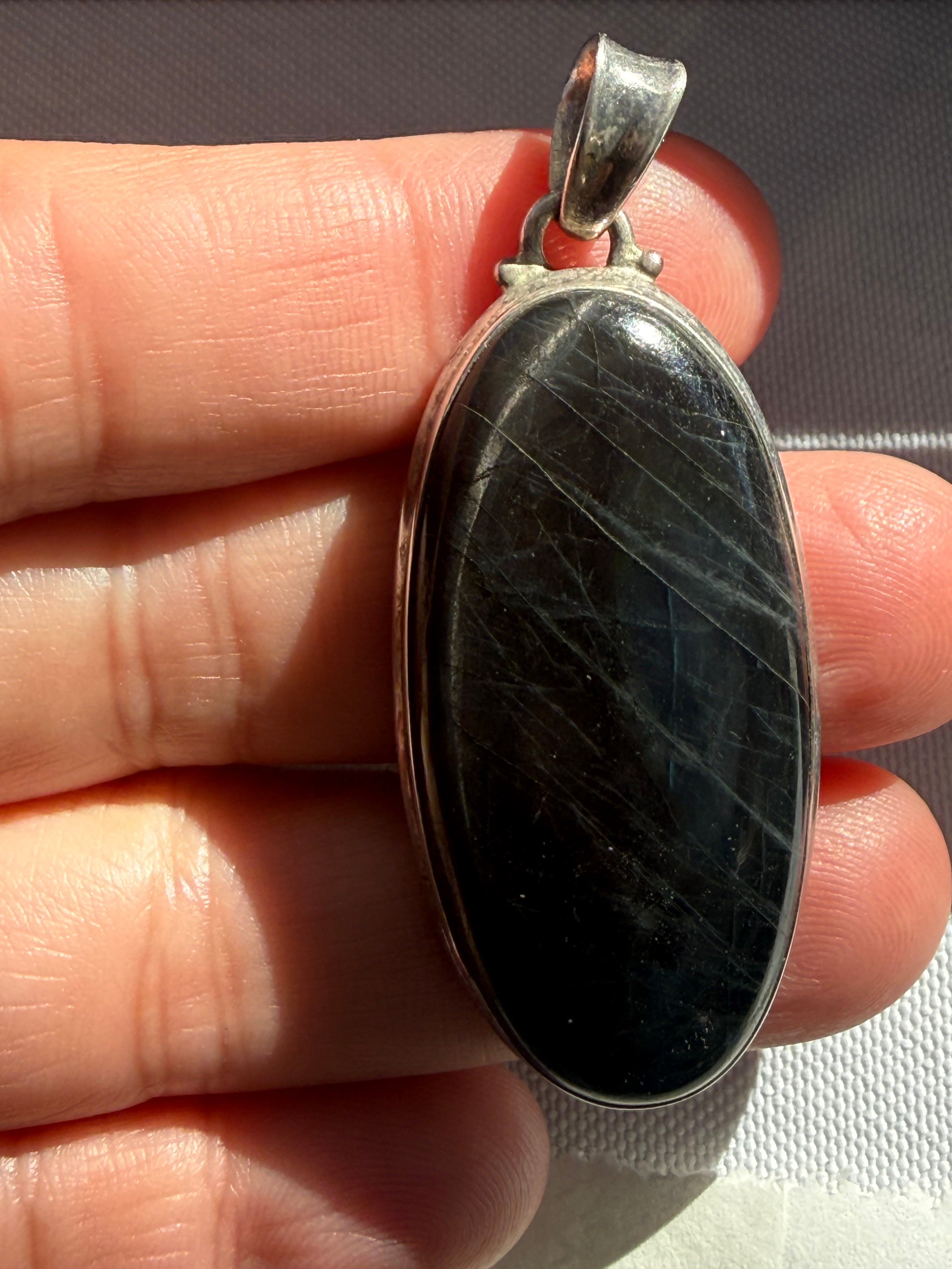 Mystic Light Labradorite Pendant 42mmx20mm Crystal Wellness