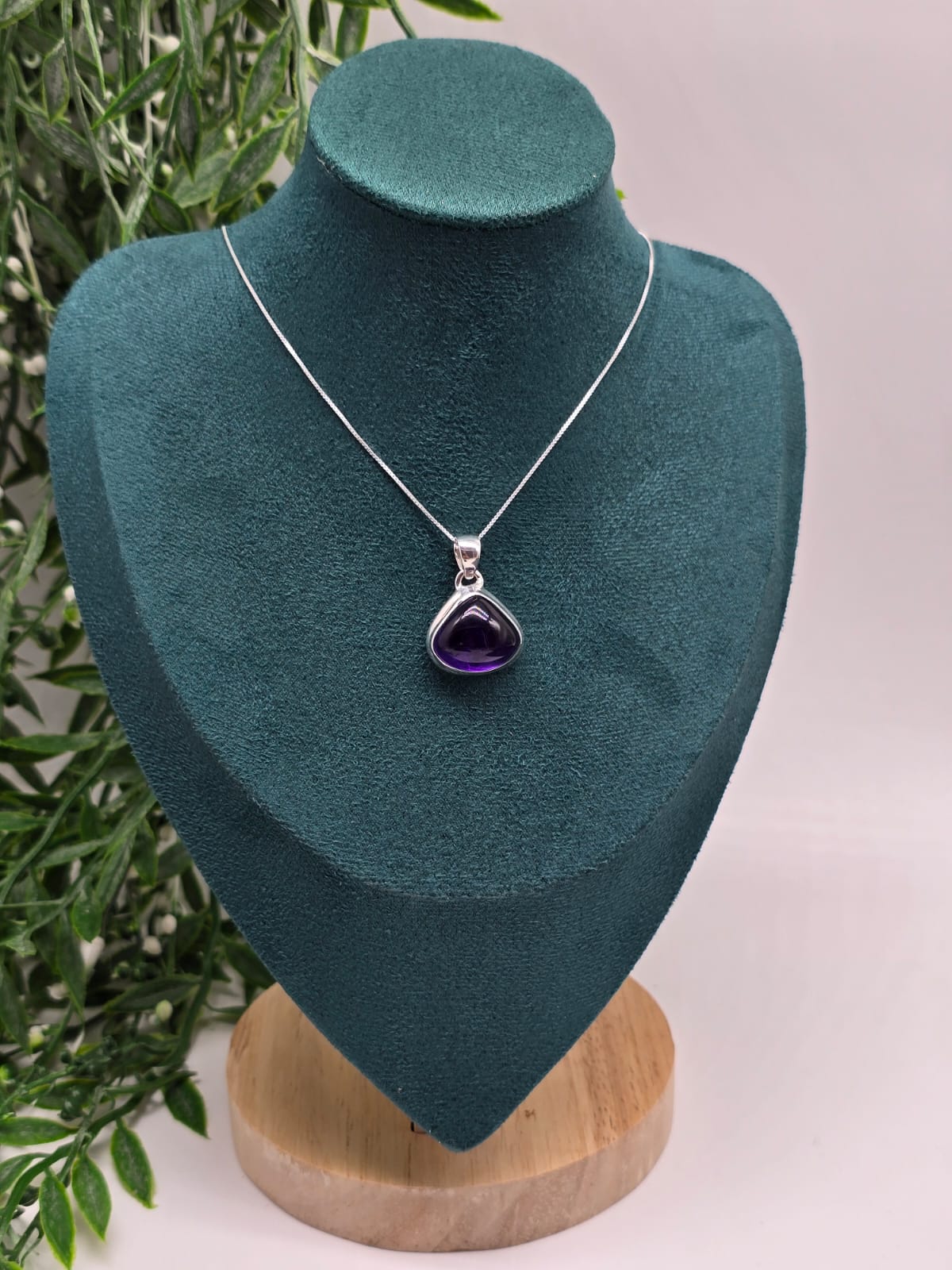 925 Sterling Silver Amethyst Pendant Crystal Wellness