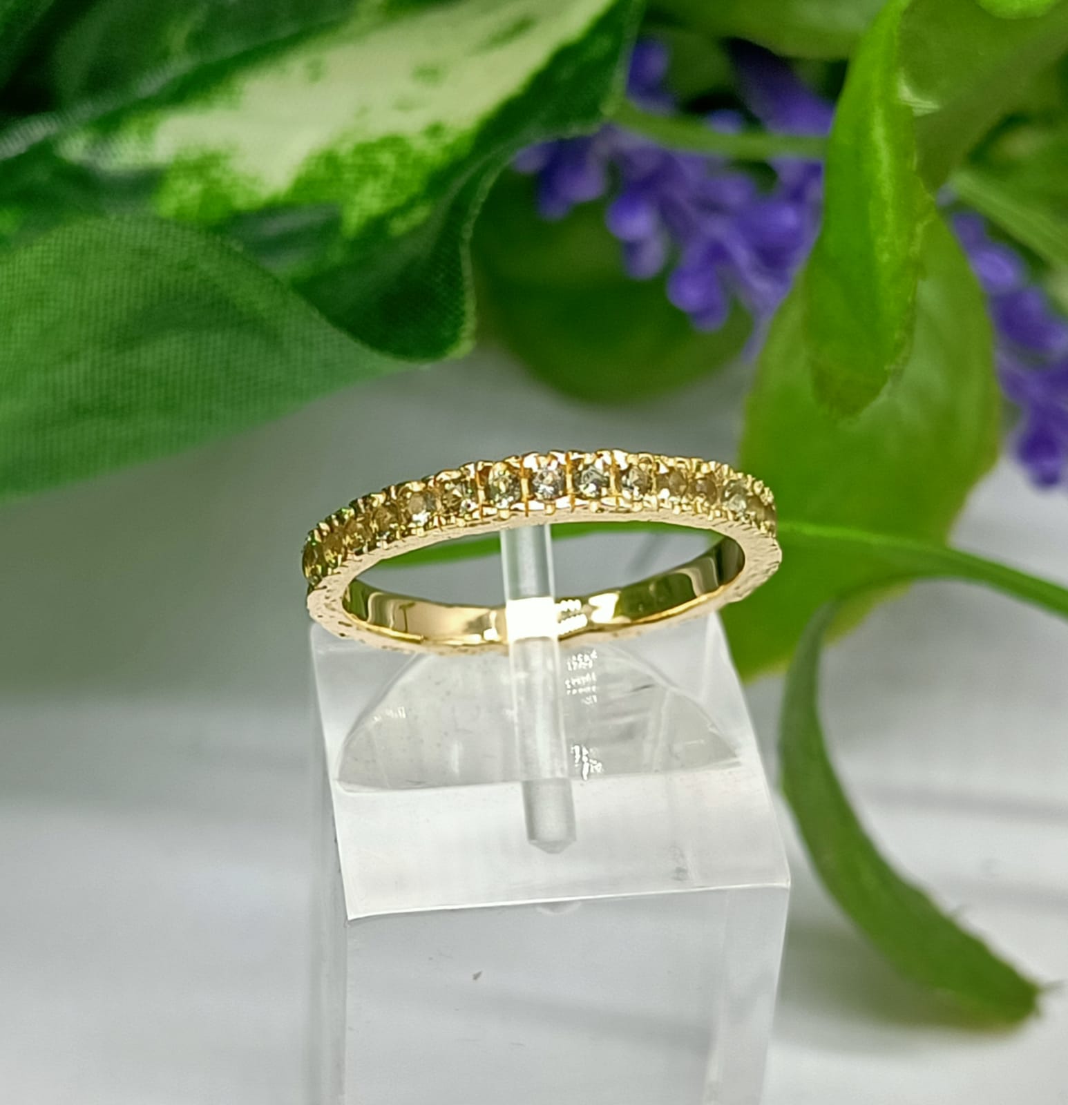 Authentic Moldavite 18ct Gold Vermeil Ring Crystal Wellness