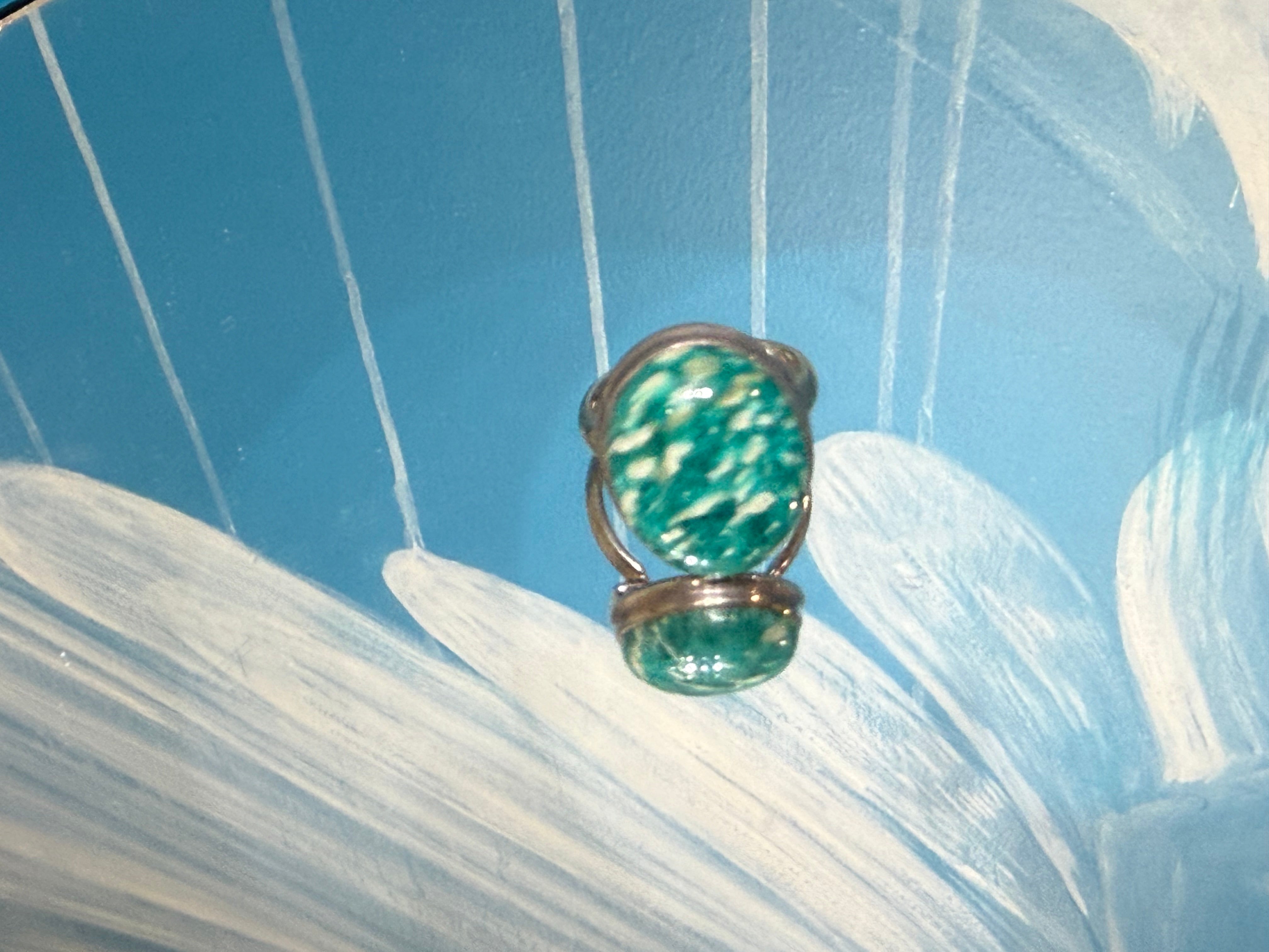 Amazonite Ring, size 9 – Stone of Harmony, Truth & Inner Peace Crystal Wellness