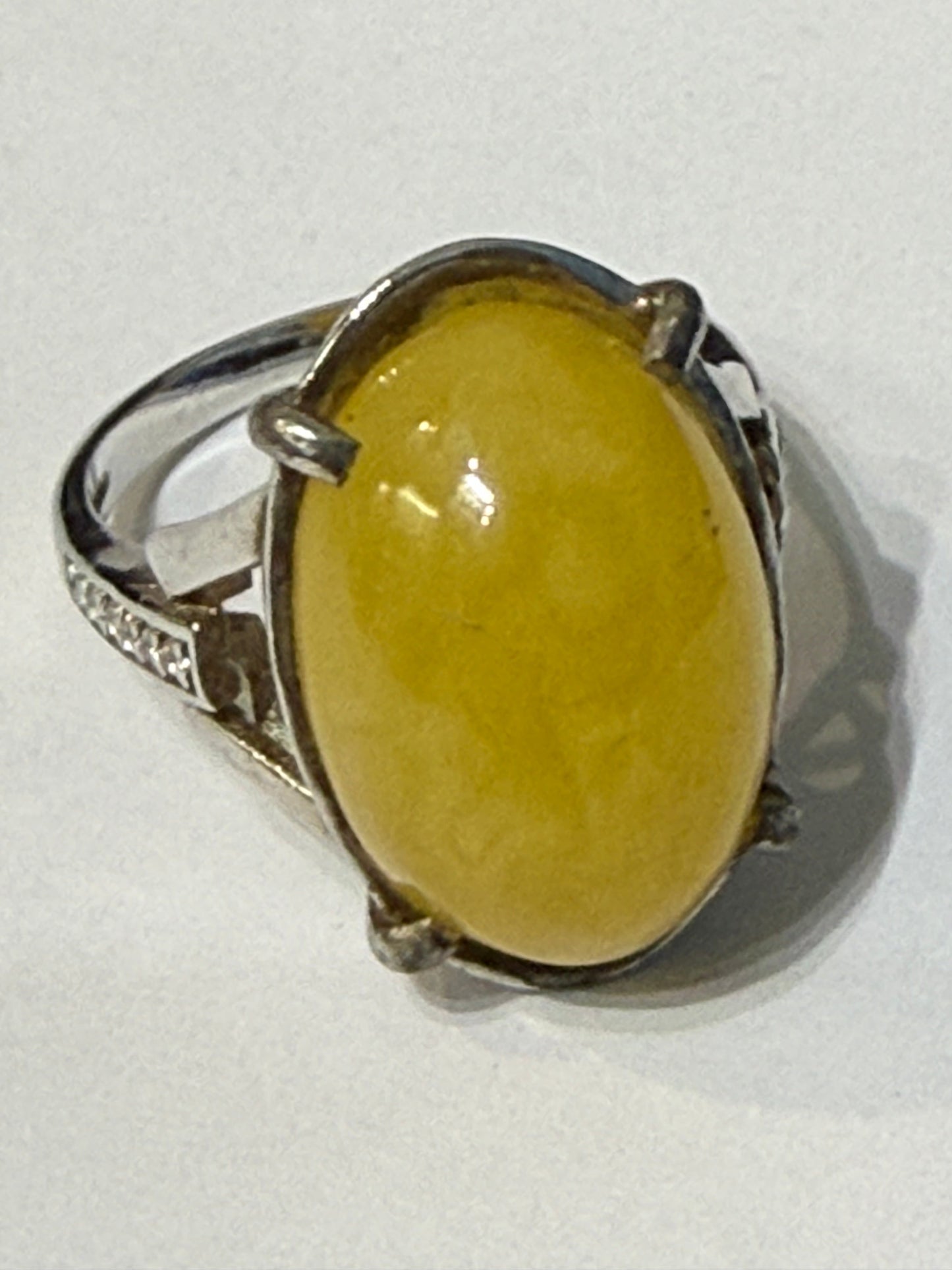 Golden Honey Glow Butterscotch Amber Ring – Size 7 Crystal Wellness