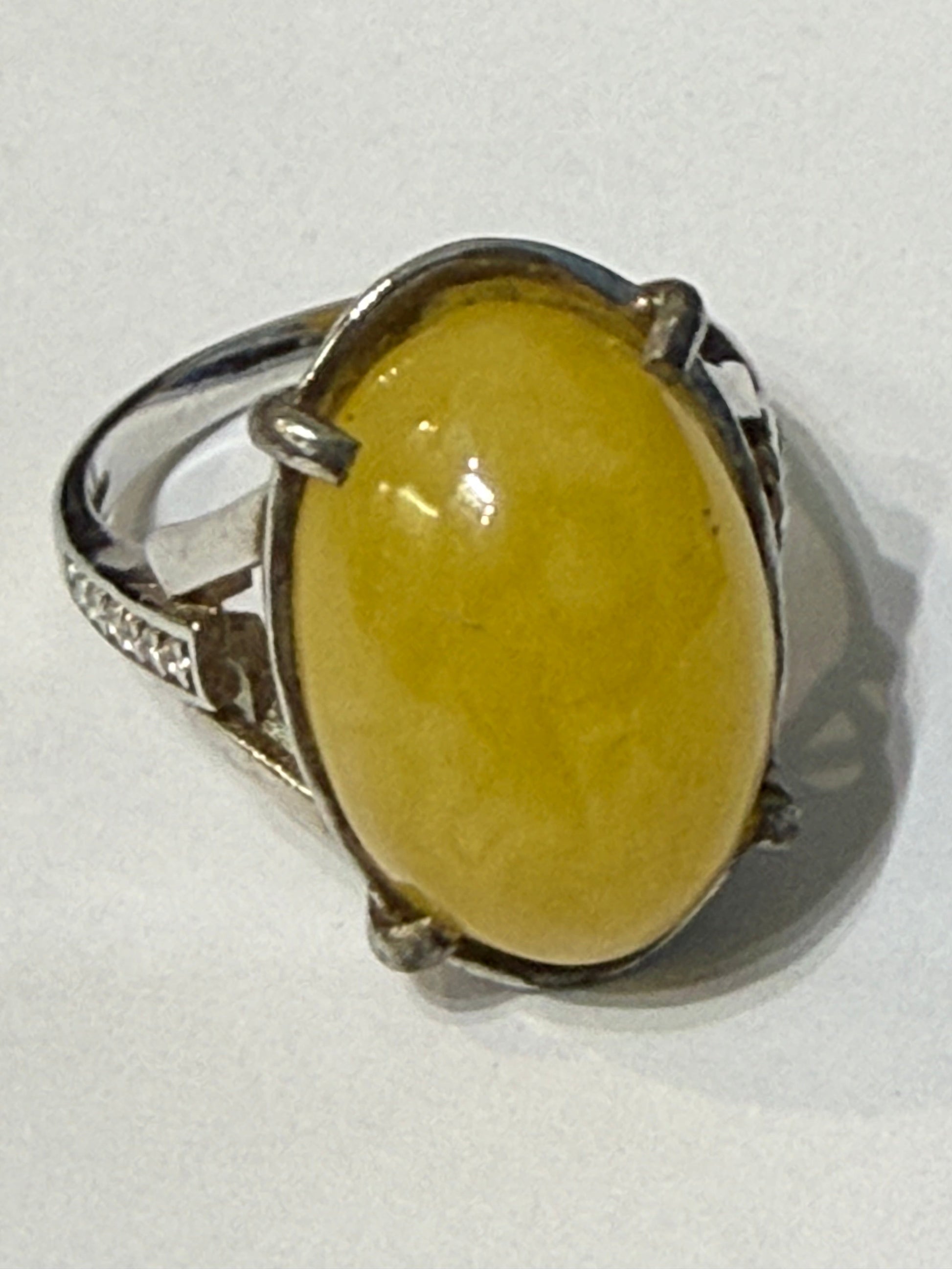 Golden Honey Glow Butterscotch Amber Ring – Size 7 Crystal Wellness