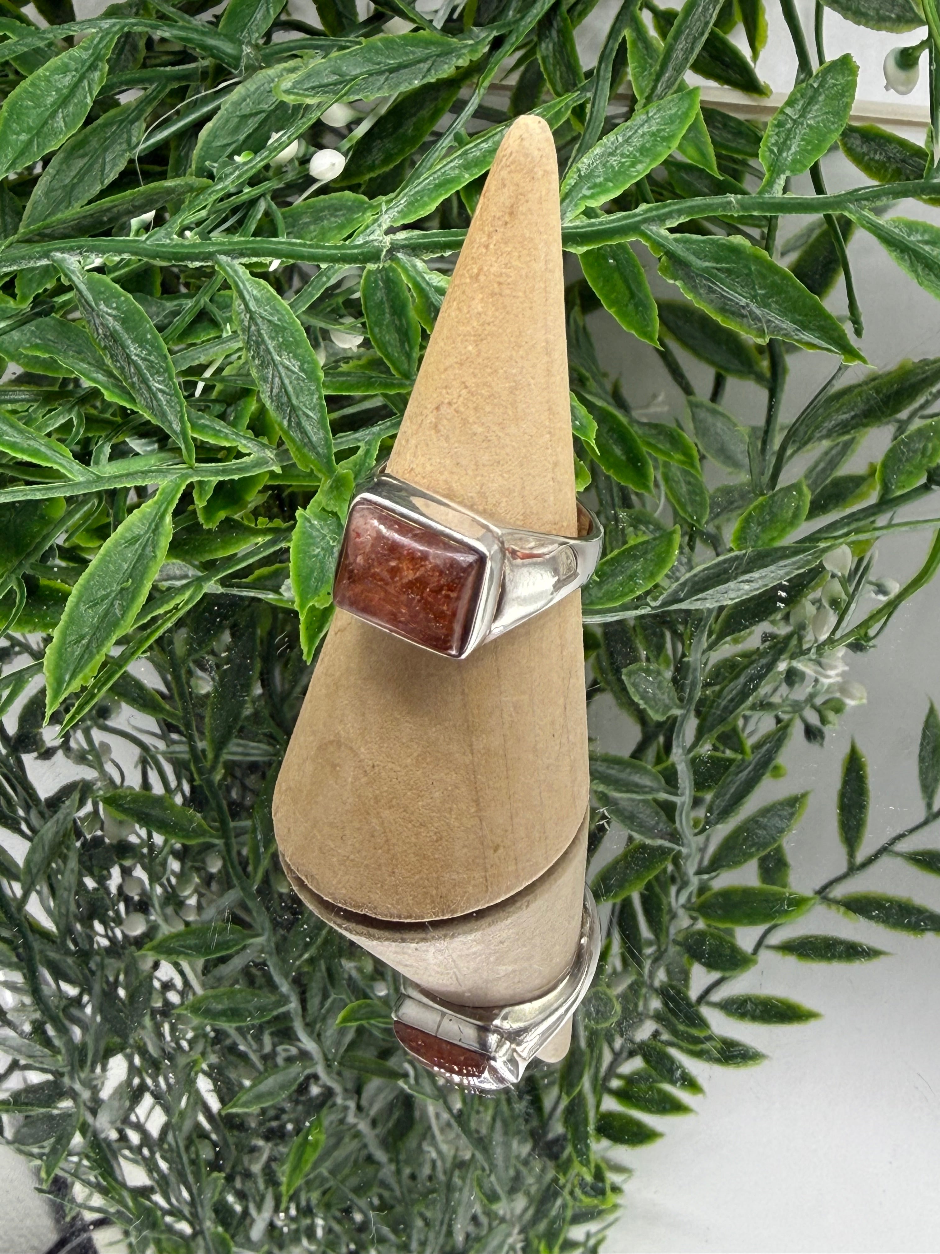 Sunstone Sterling Silver Ring Size 7 Crystal Wellness