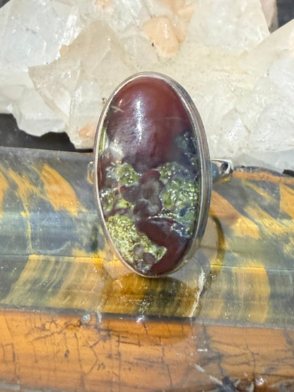 🐉 Dragon Blood Jasper Ring — “Dragon’s Heart”, size 10.5 Crystal Wellness