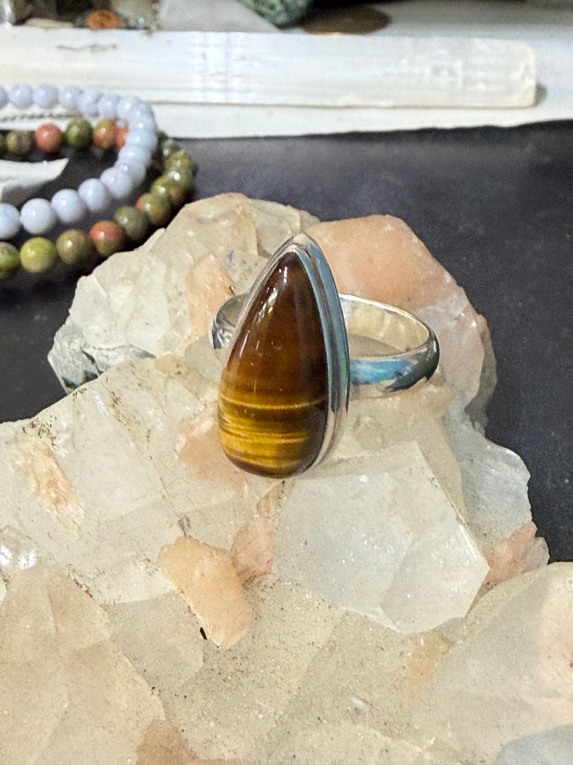 Gold Tiger Eye Ring, size 10

Golden Strength • Confidence • Protection Crystal Wellness