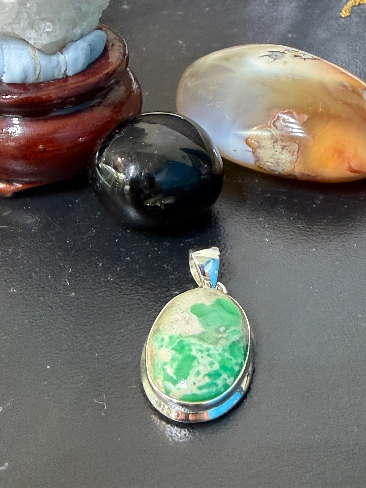VARISCITE PENDANT — “Stone of Emotional Healing & Inner Peace”25mmx15mm Crystal Wellness