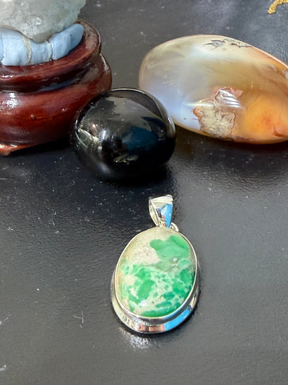 VARISCITE PENDANT — “Stone of Emotional Healing & Inner Peace”25mmx15mm Crystal Wellness