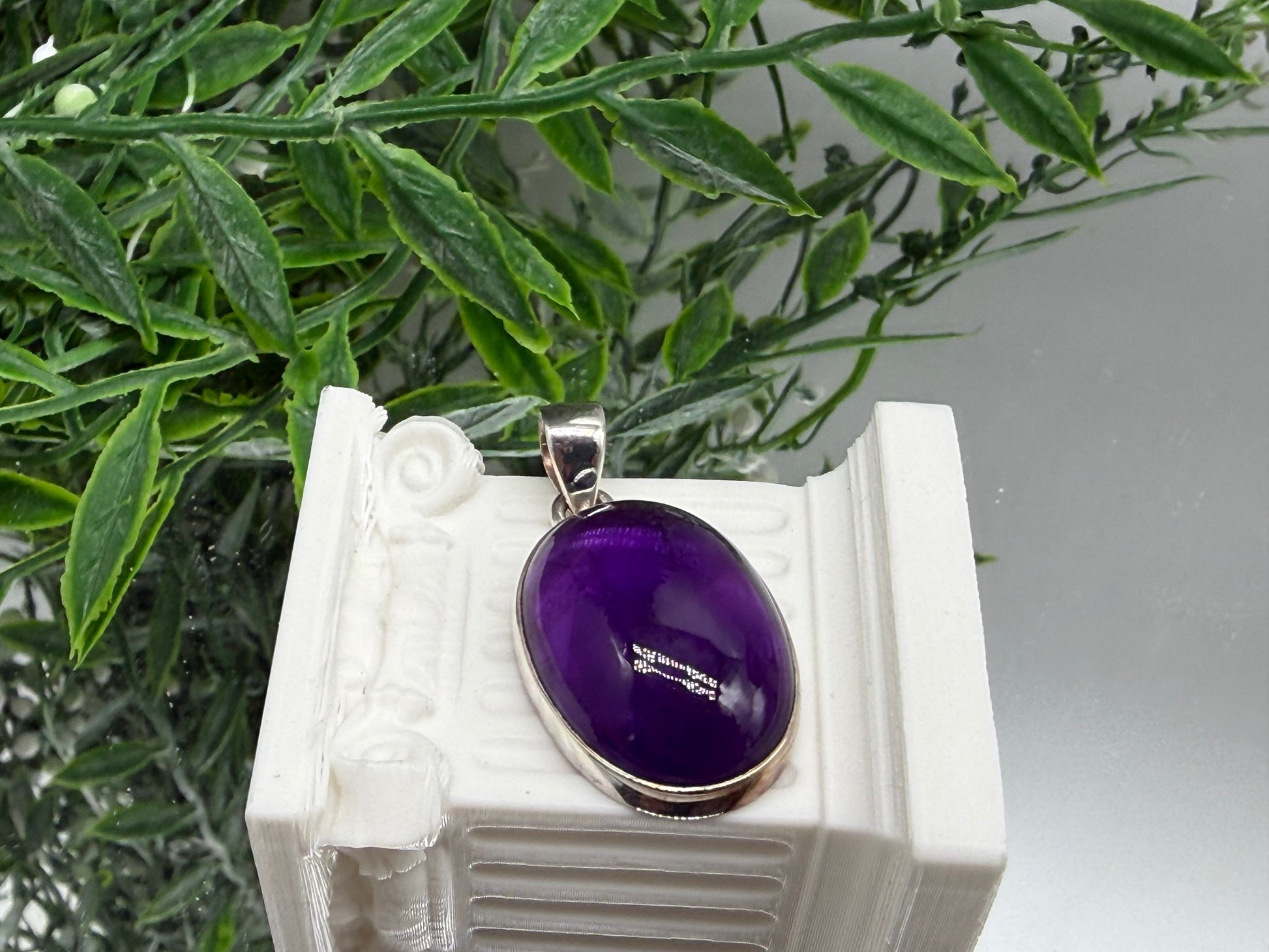925 Sterling Silver Amethyst Pendant Crystal Wellness