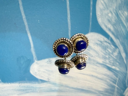 Lapis Lazuli Stud Earrings – Wisdom & Truth, 12mmx12mm Crystal Wellness