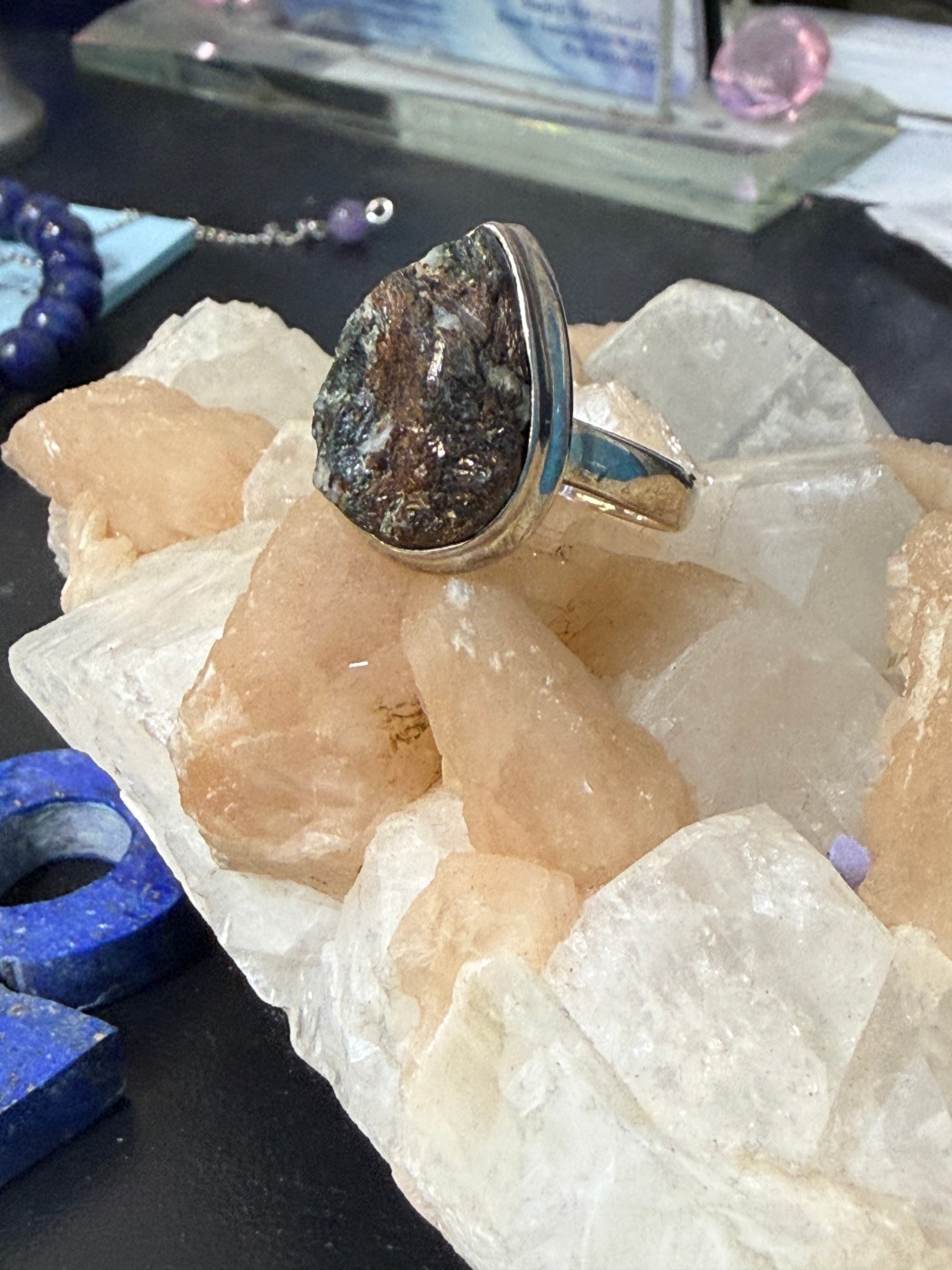 Astrophyllite Ring, size 9  – Illumination, Transformation & Soul Purpose Crystal Wellness