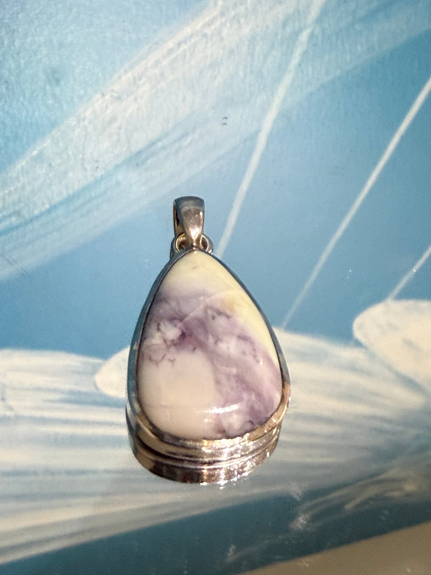 Tiffany Stone Pendant, 30mmx20mm Crystal Wellness