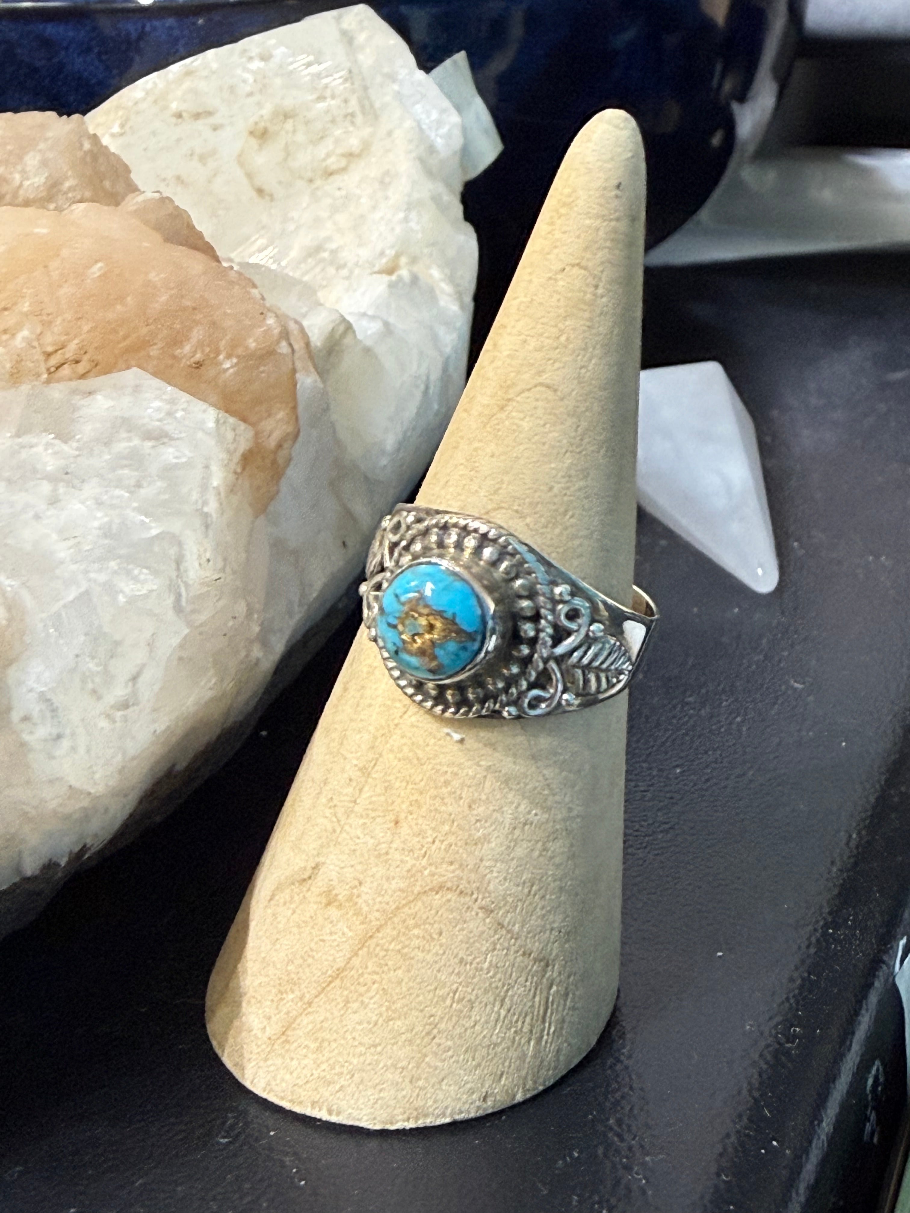 Blue Copper Turquoise Pendant – Stone of Truth & Divine Flow, size 7 Crystal Wellness