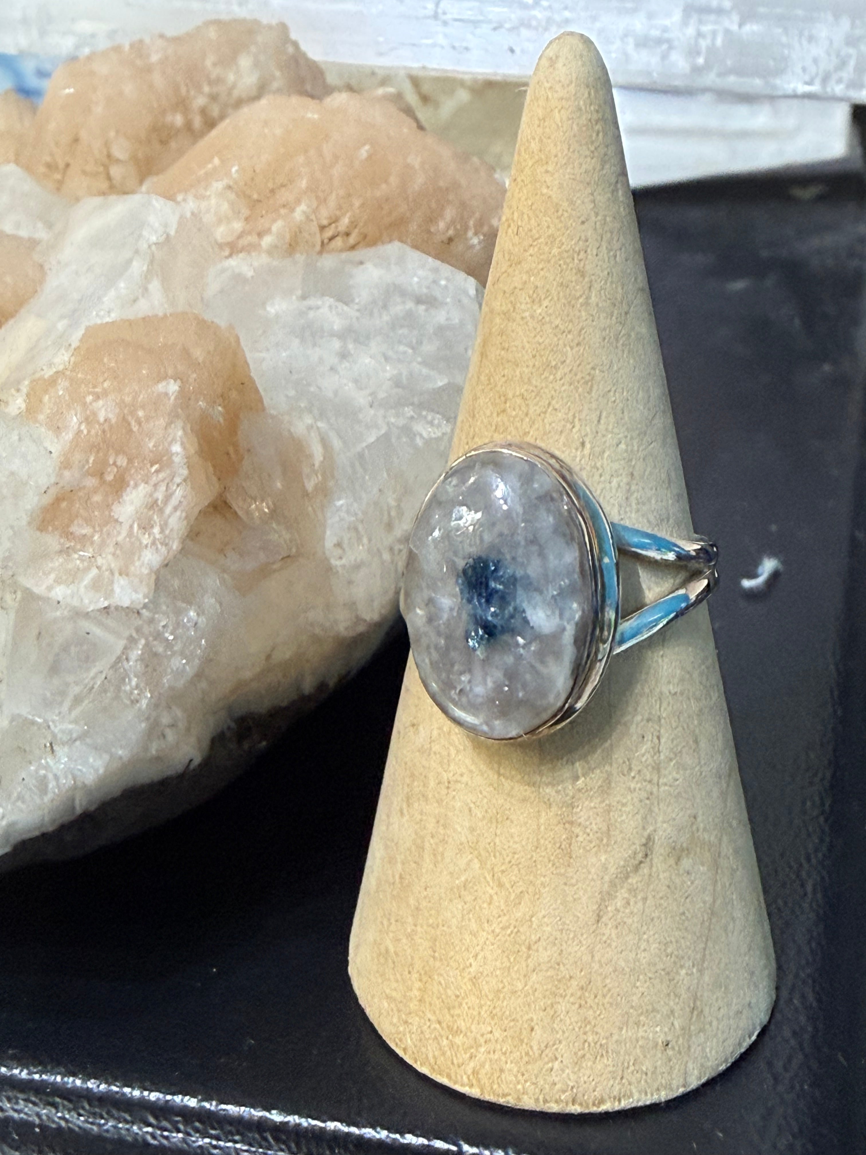 Green Tourmaline Ring, size 10 – Heart Healing | Prosperity | Renewal Crystal Wellness