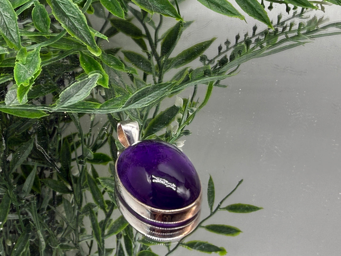 925 Sterling Silver Amethyst Pendant Crystal Wellness