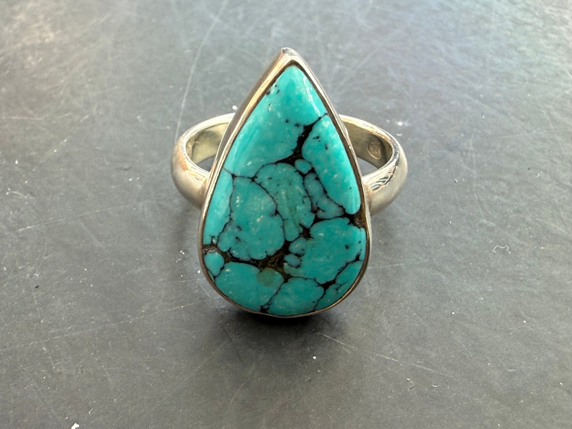 Turquoise Ring, size 8 – Protection, Wisdom & Authentic Expression Crystal Wellness