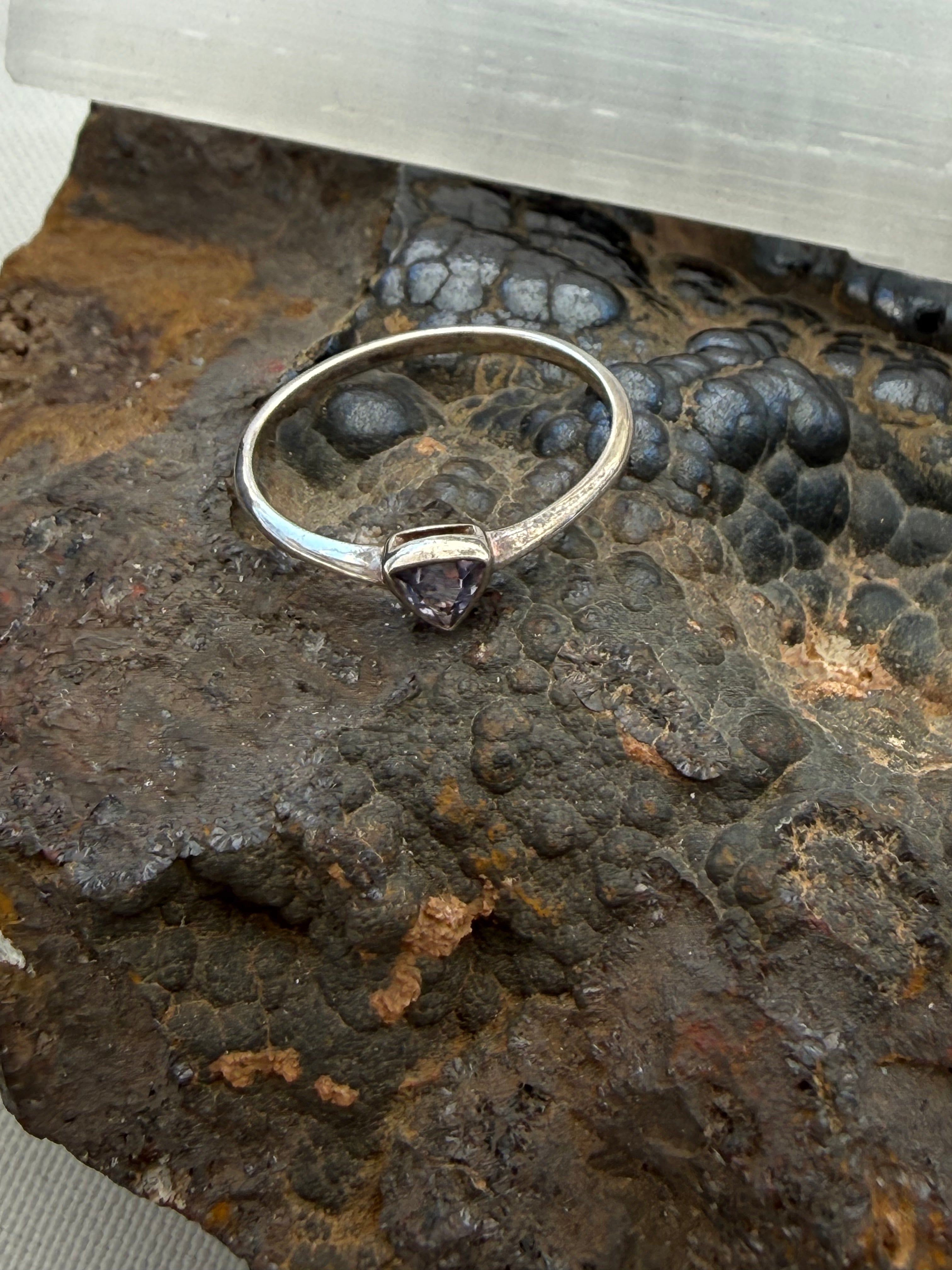 💜 Violet Ring — Spiritual Wisdom & Transformation, size 7 Crystal Wellness