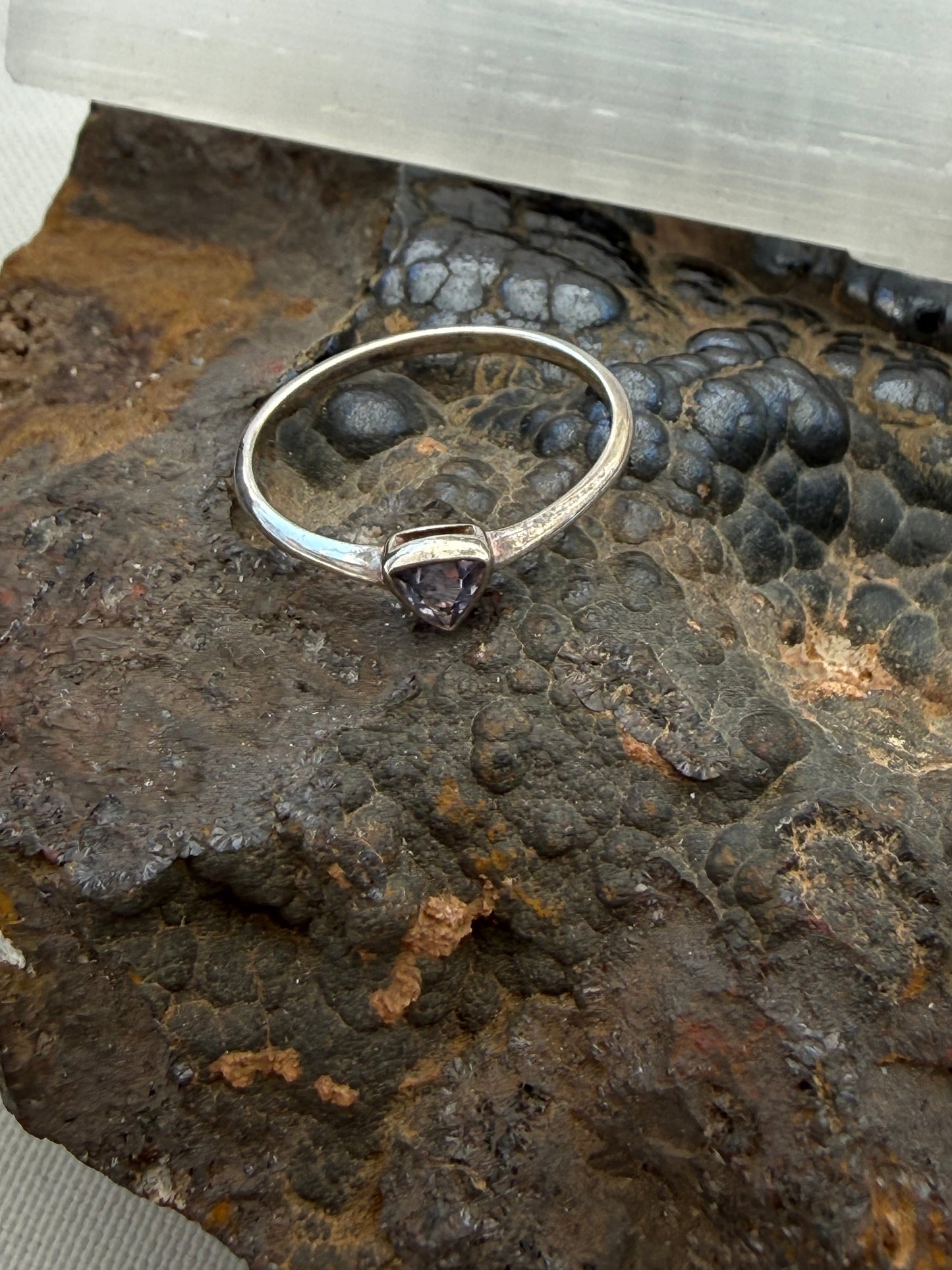 💜 Violet Ring — Spiritual Wisdom & Transformation, size 7 Crystal Wellness