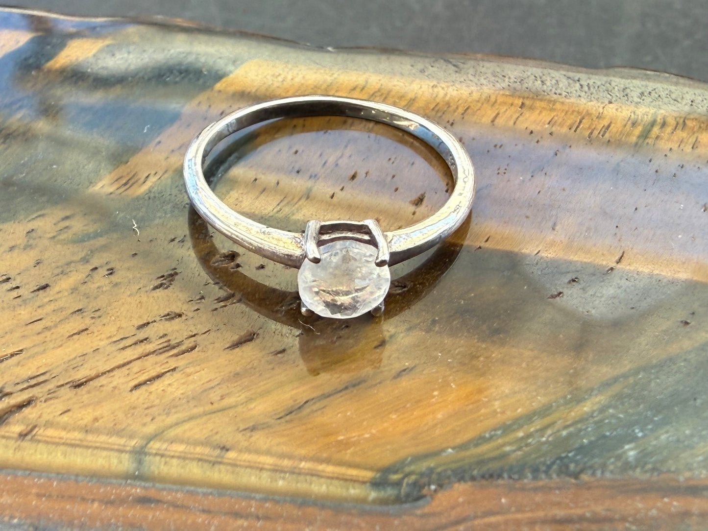 Moonstone Ring — The Stone of Intuition & Divine Feminine Energy, size 7 Crystal Wellness