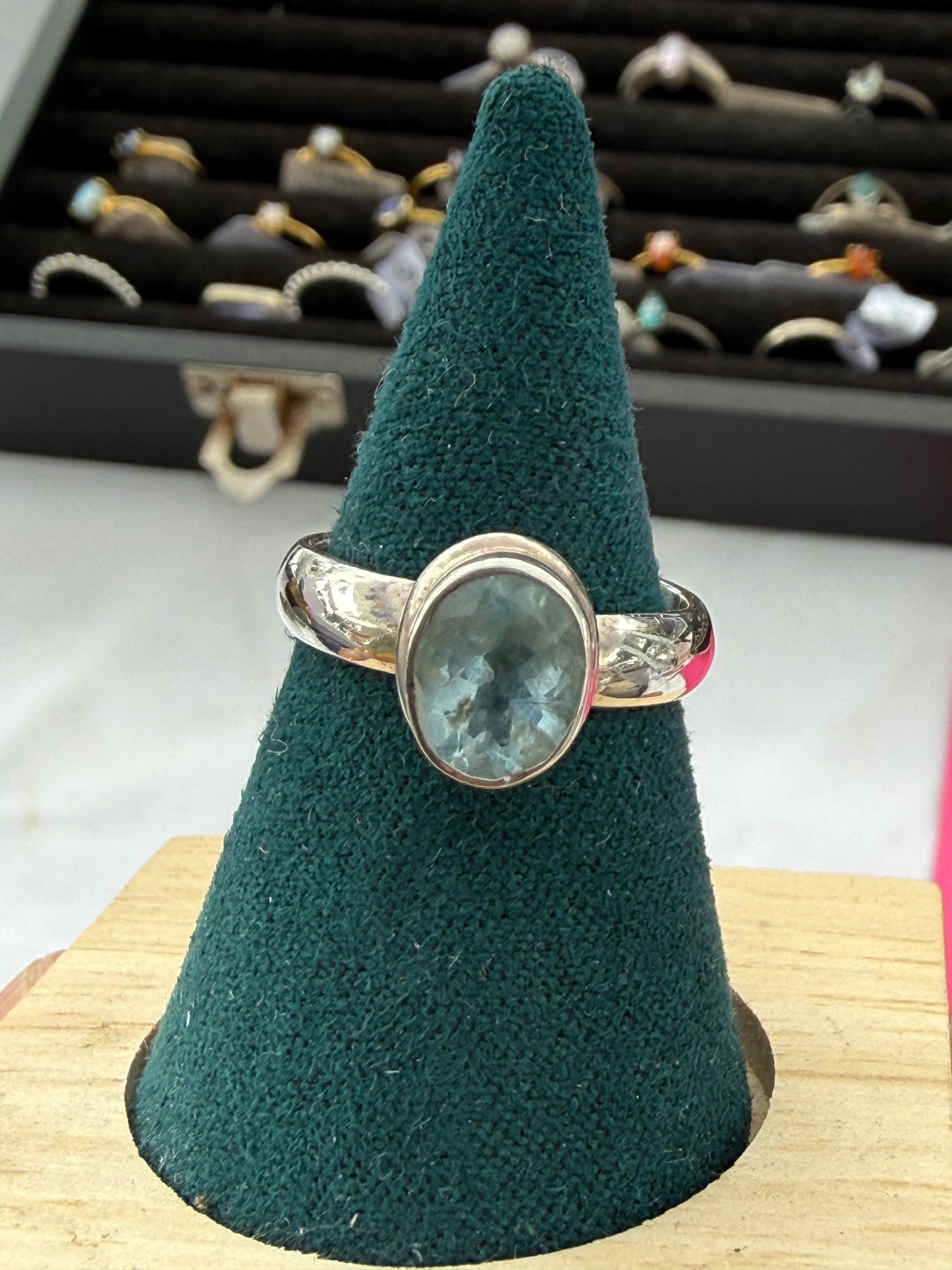 Blue Topaz Ring – A Symbol of Clarity, Truth & Peace, size 6 Crystal Wellness