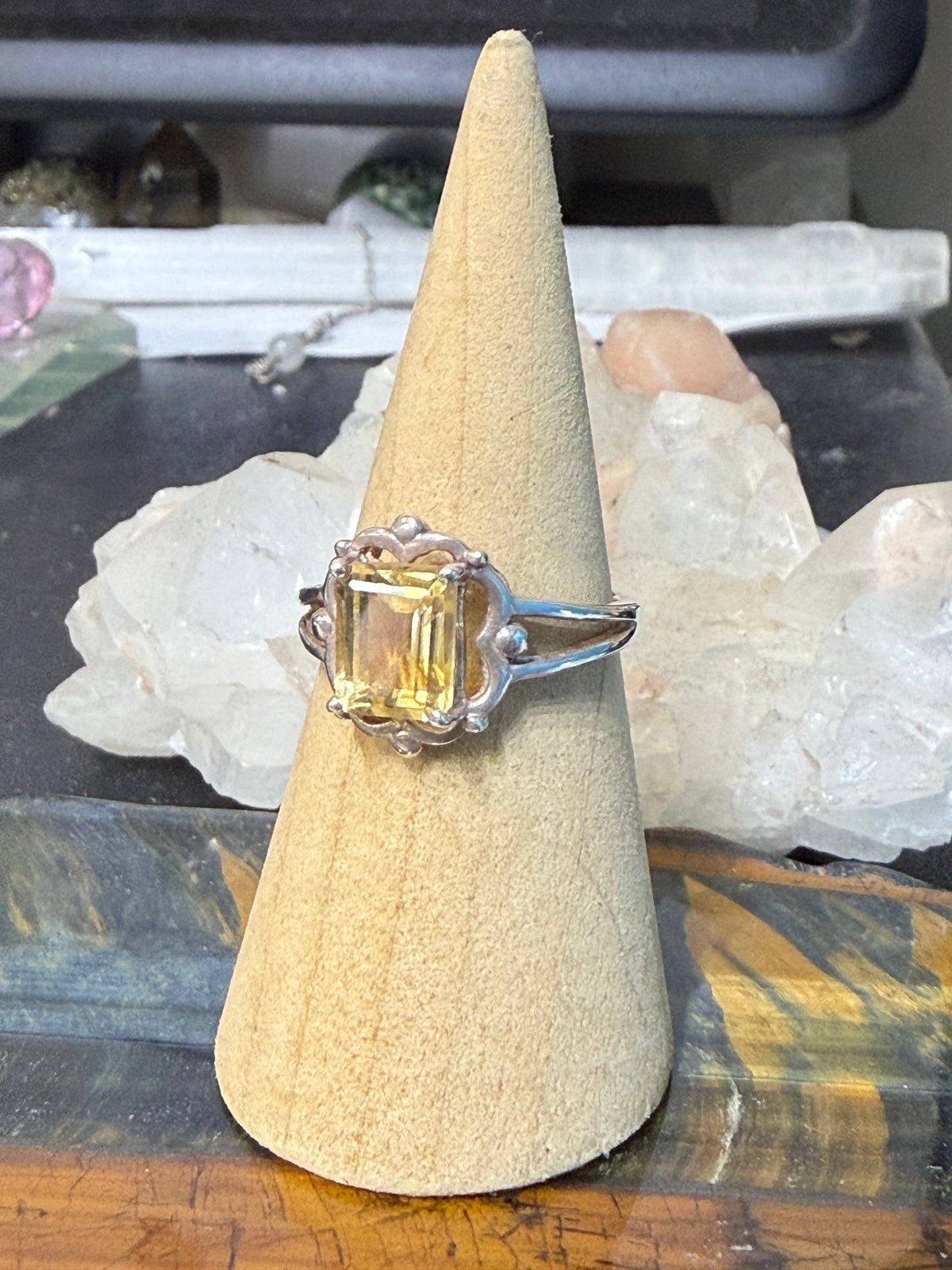 Citrine Ring — The Stone of Abundance & Joy, size 8.5 Crystal Wellness