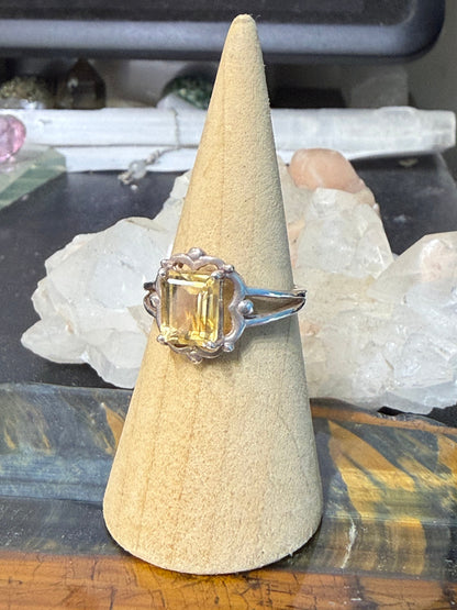 Citrine Ring — The Stone of Abundance & Joy, size 8.5 Crystal Wellness