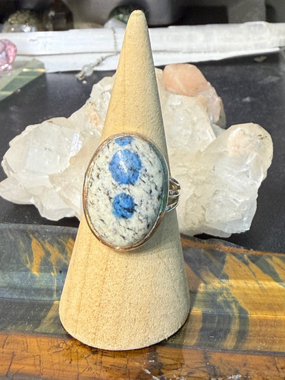 💙 K2 Stone Ring — “Mountain Wisdom”, size 9.5 Crystal Wellness