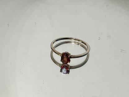 Natural Garnet Ring, size 8 – Passion, Strength & Grounding Crystal Wellness