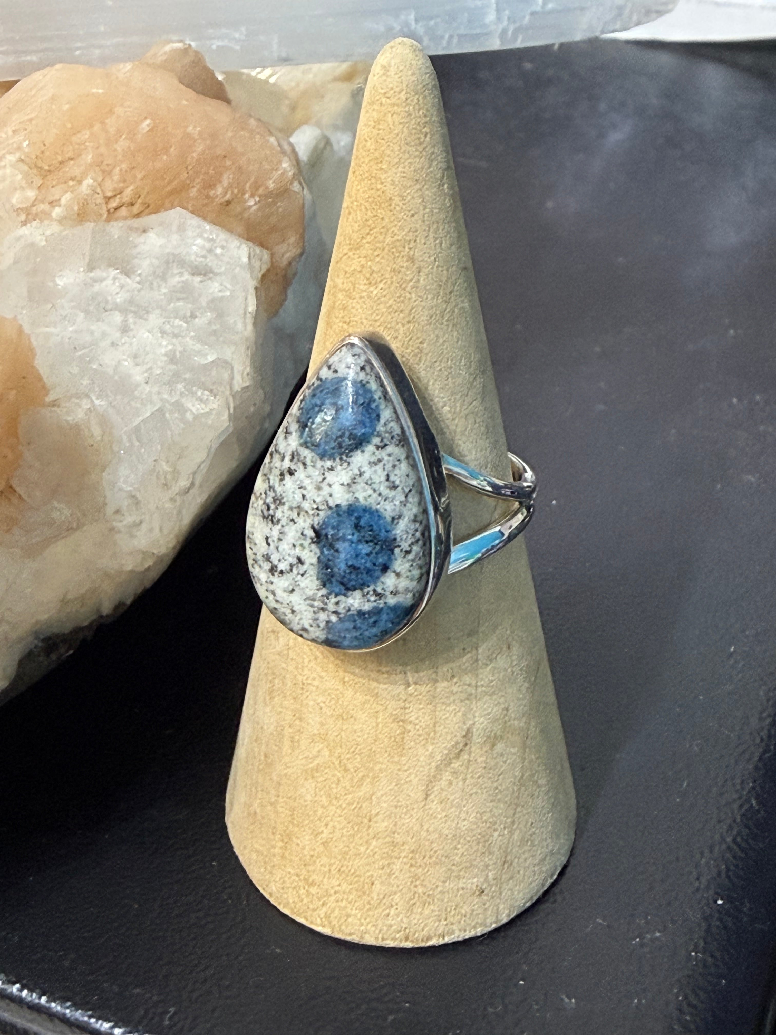 K2 Jasper Ring, size 9 – Intuition, Clarity & Higher Consciousness Crystal Wellness