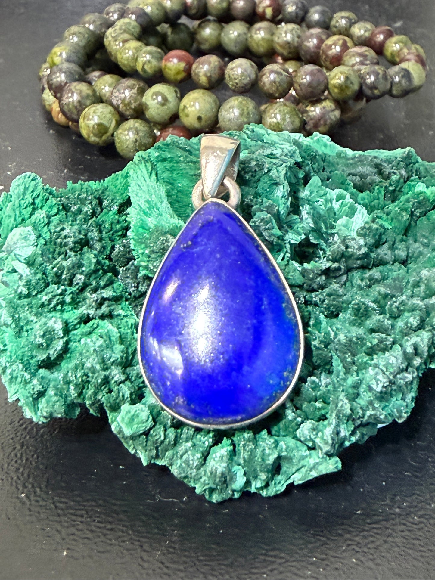 Lapis Lazuli Pendant — Stone of Wisdom & Inner Truth, 30mmx20mm Crystal Wellness