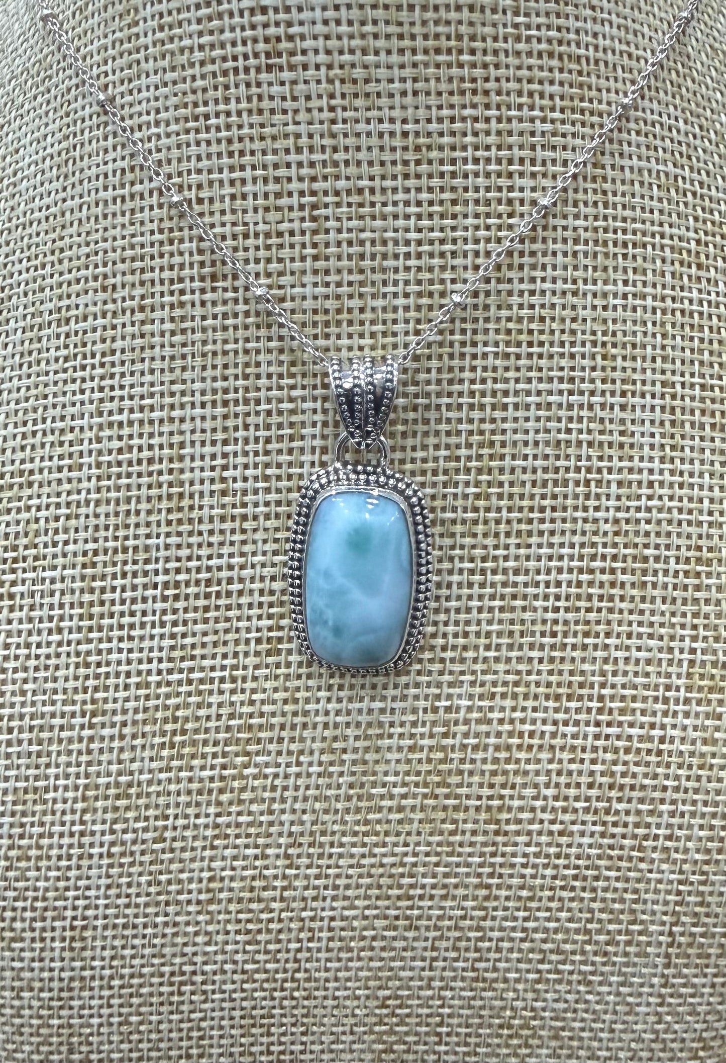 Larimar 925 Sterling Silver Bracelet Crystal Wellness