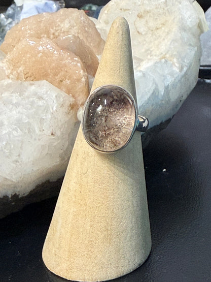 Lodolite Dreamscape Ring – Sterling Silver, Size 5 Crystal Wellness