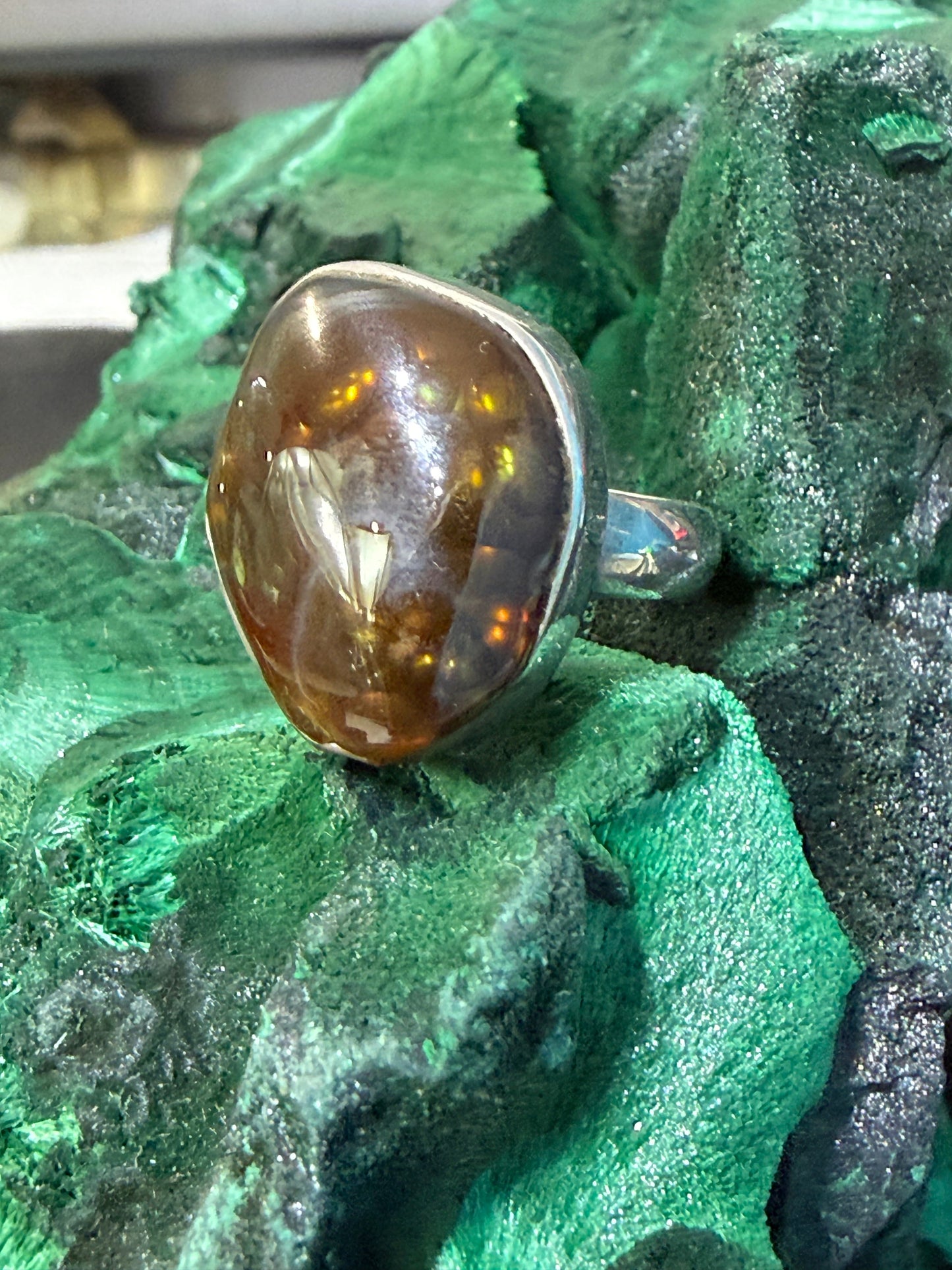 🔥 Mexican Fire Agate 925 Sterling Silver Ring – Size 6.5 | Powerful Protection Crystal & Energy Shield Stone Crystal Wellness