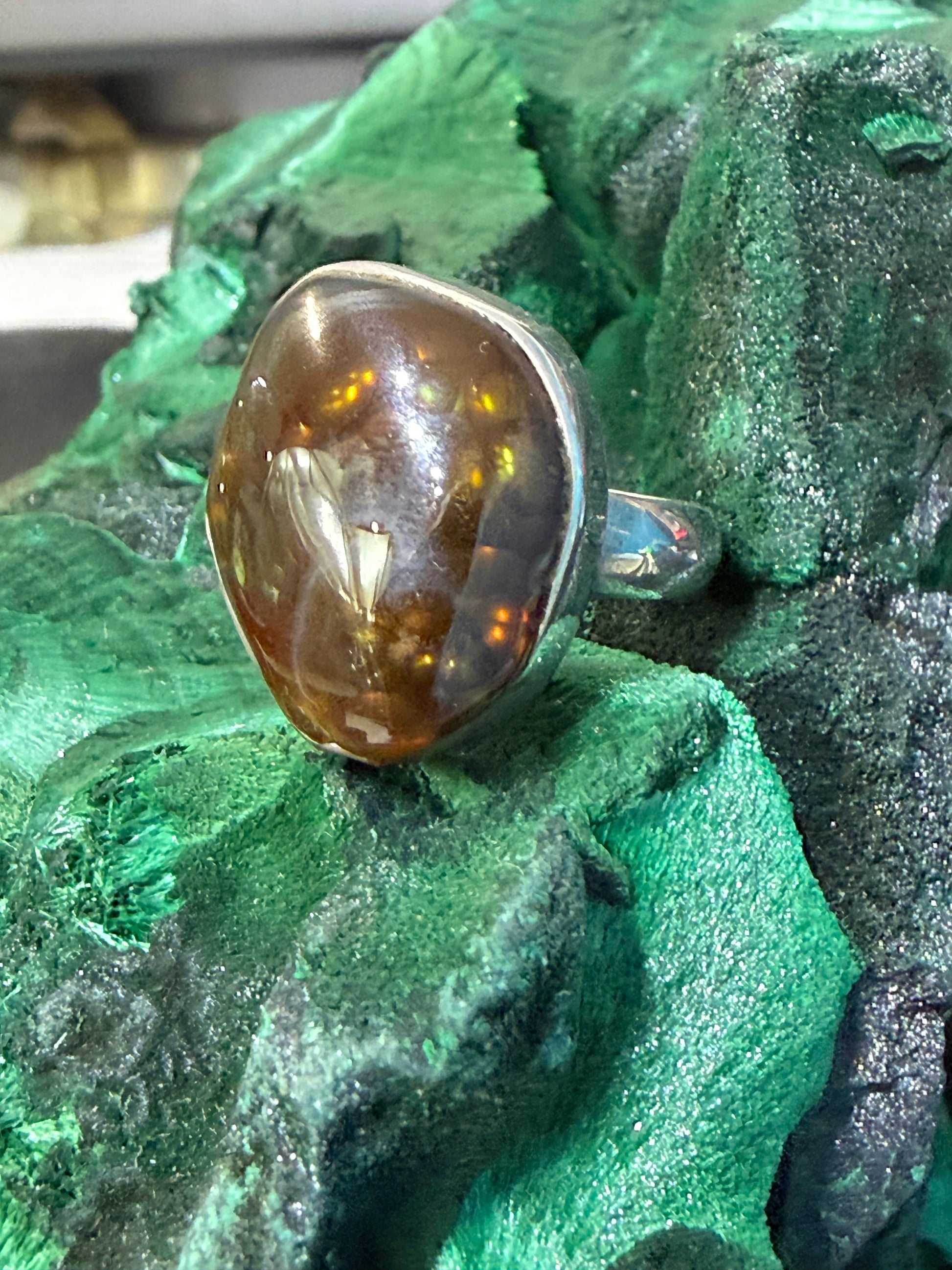 🔥 Mexican Fire Agate 925 Sterling Silver Ring – Size 6.5 | Powerful Protection Crystal & Energy Shield Stone Crystal Wellness