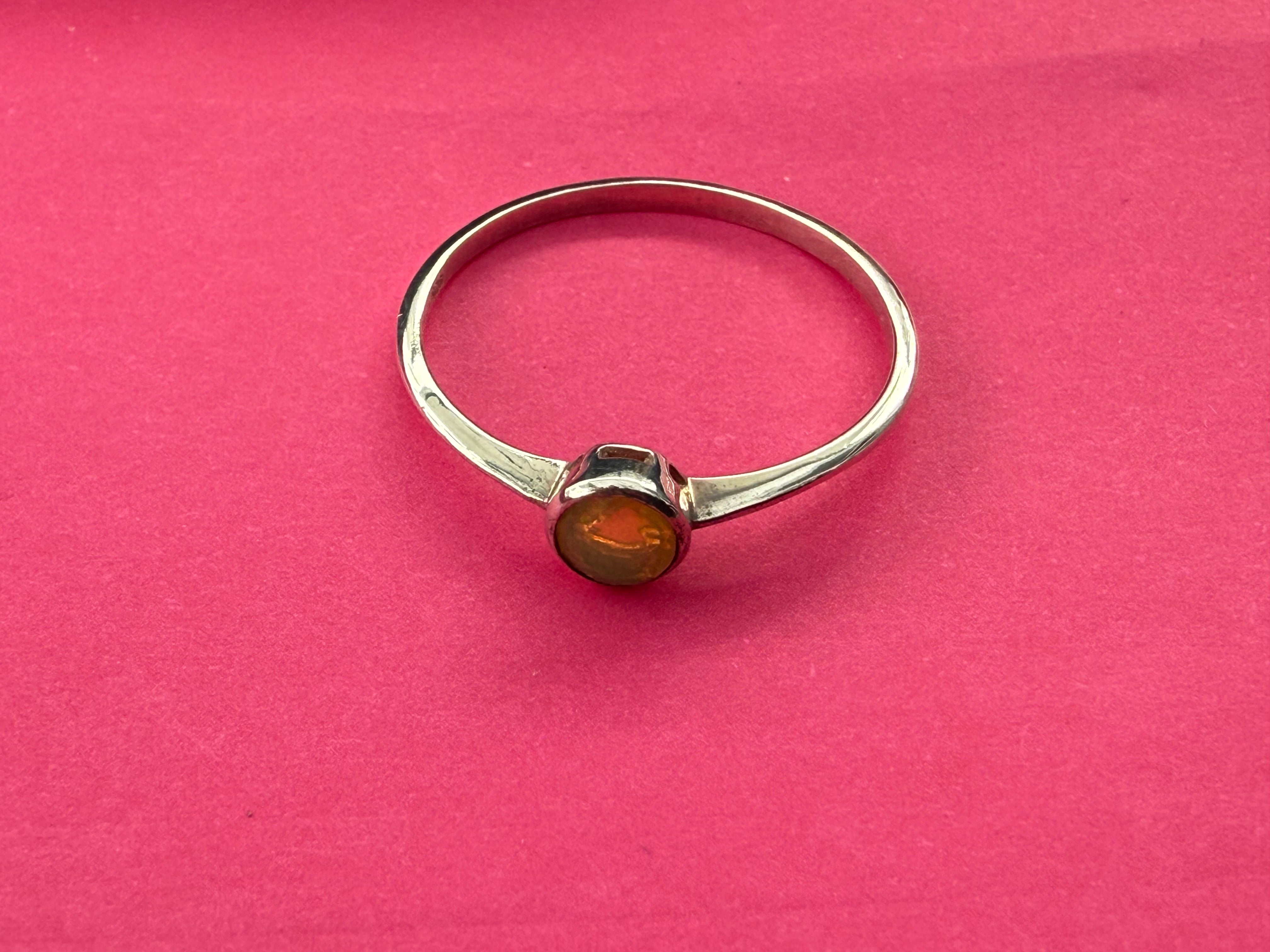 Ethiopian Opal Ring – A Stone of Inspiration, Intuition & Divine Light, size 8 Crystal Wellness