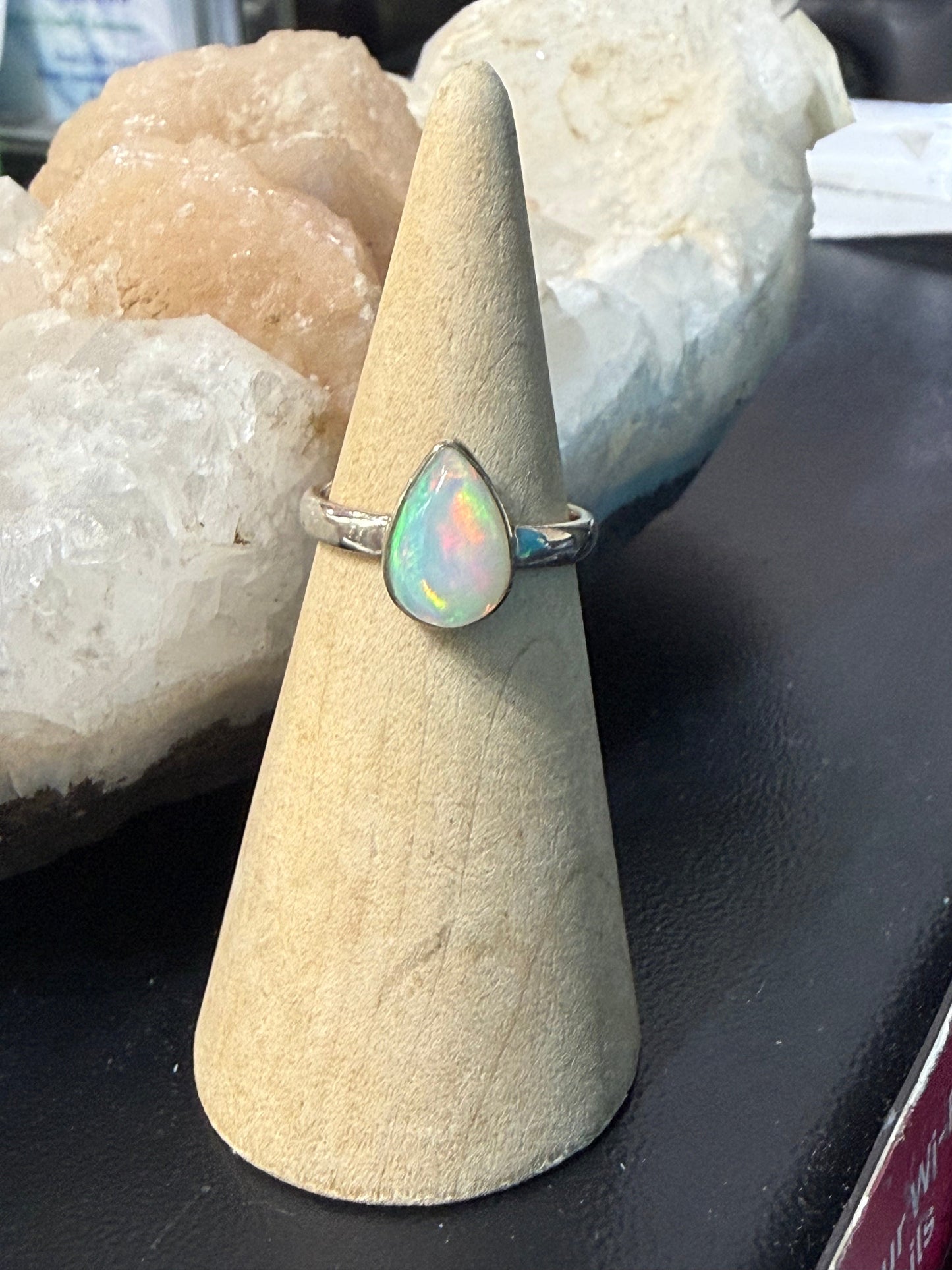 Australian Opal Ring Crystal Wellness