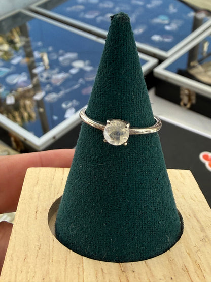 Moonstone Ring — The Stone of Intuition & Divine Feminine Energy, size 7 Crystal Wellness