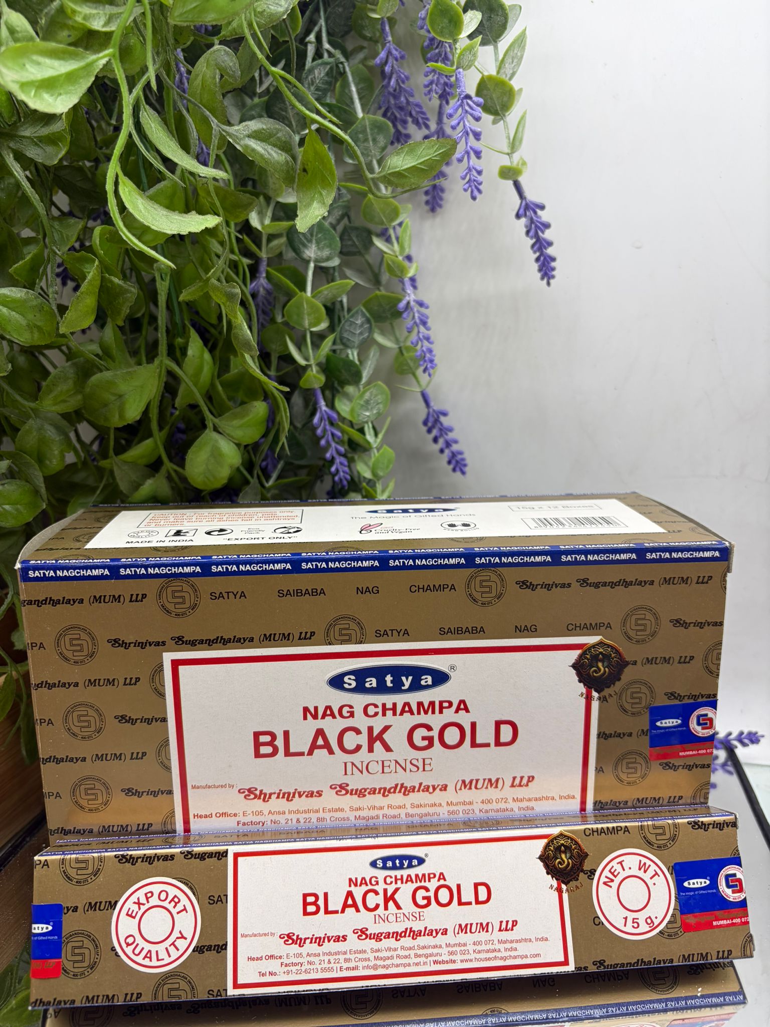 Satya - Black Gold Incense Crystal Wellness