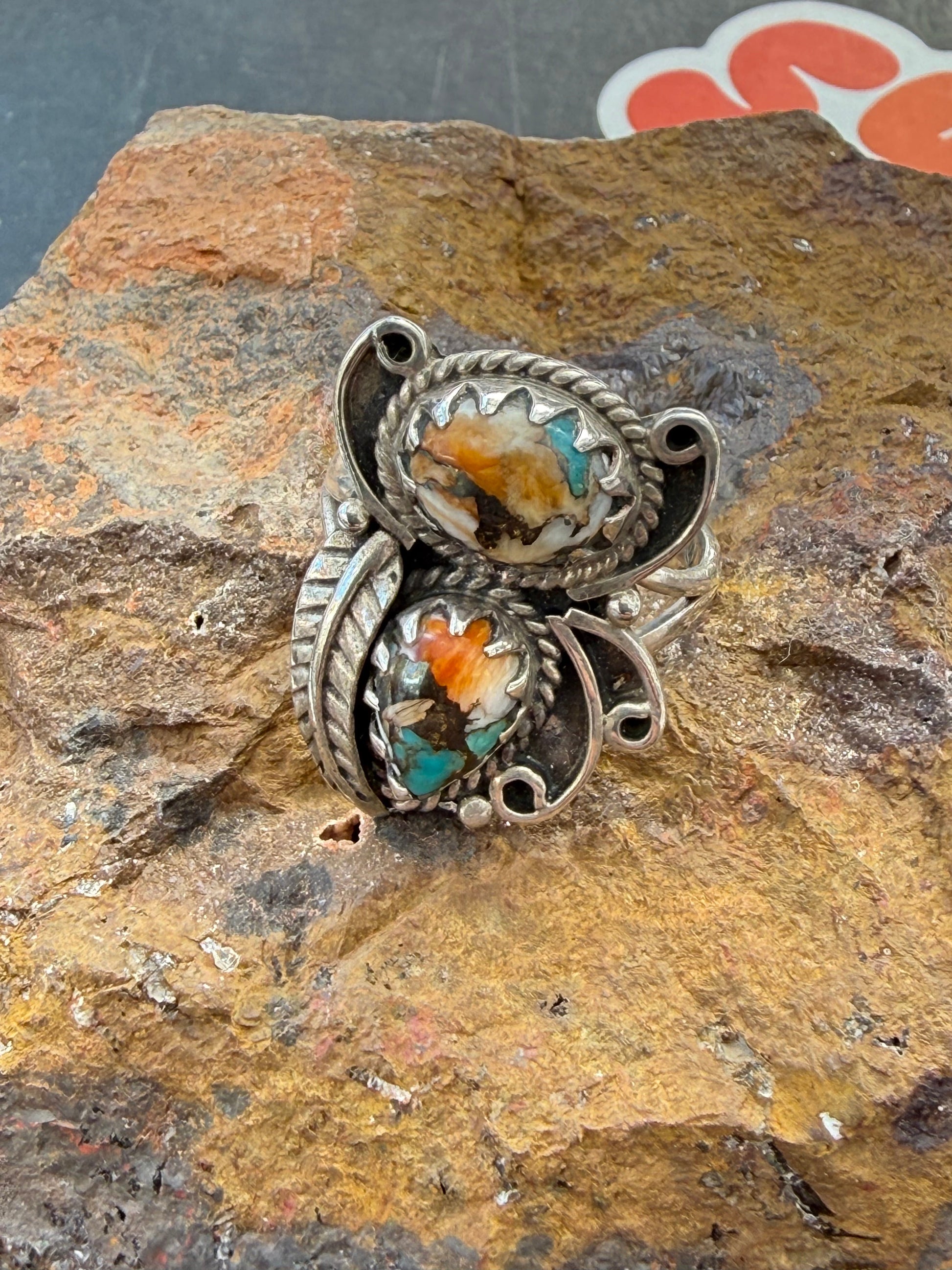 Spiny Oyster Turquoise Statement Ring, size 9.5 Crystal Wellness