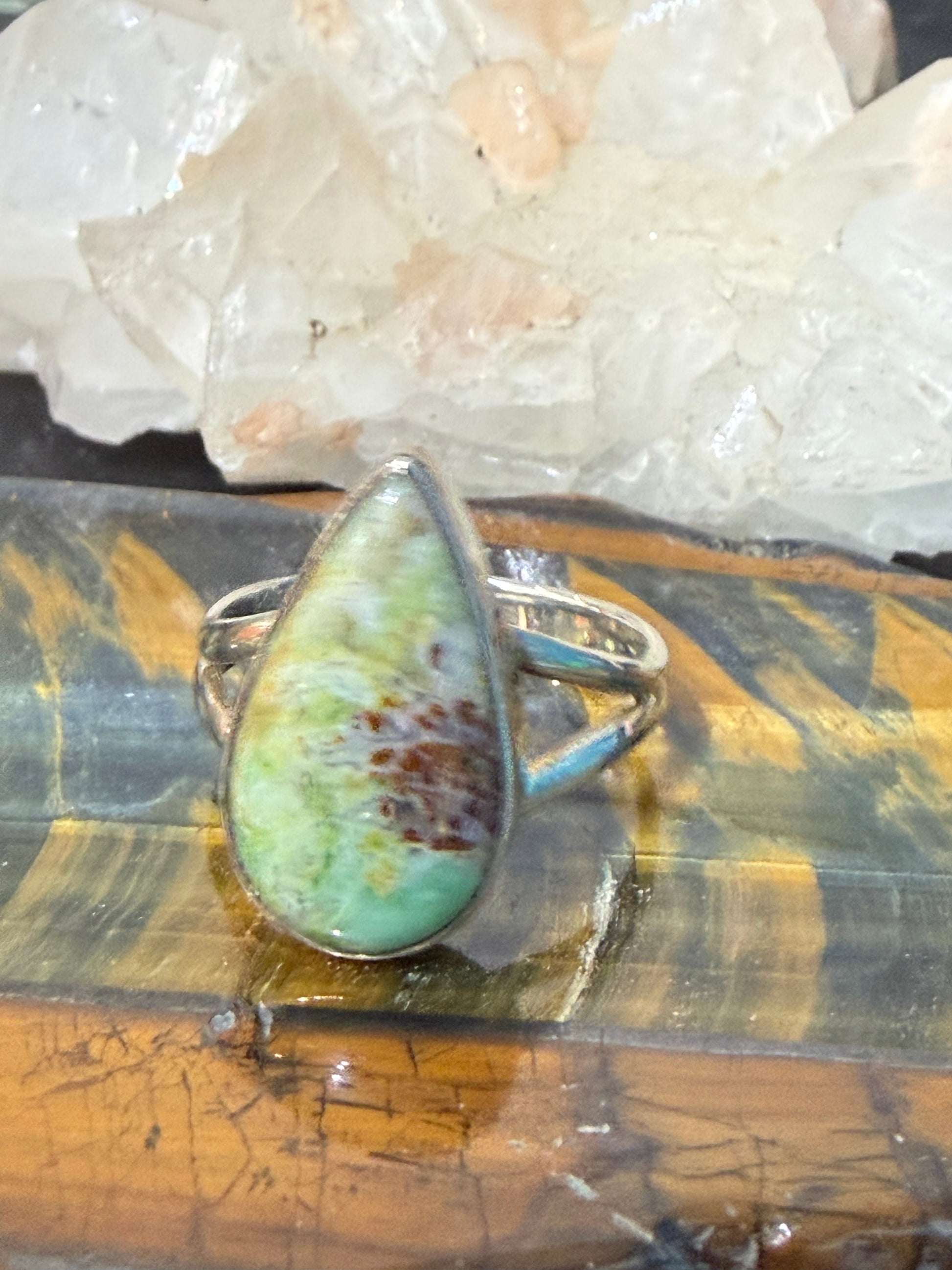 💚 Variscite Ring — “Heart of Renewal”, size 10 Crystal Wellness