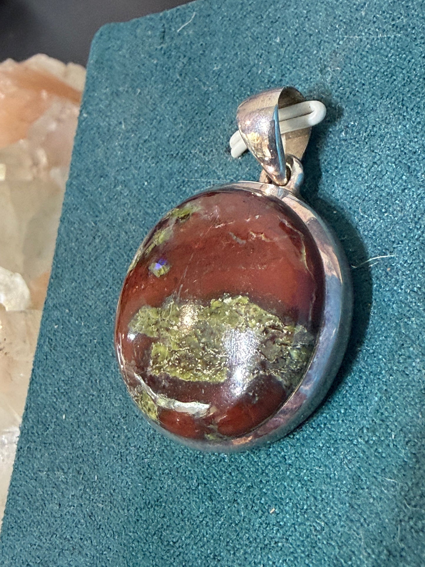 Dragon Blood Pendant — Courage, Vitality & Inner Power, 25mmx25mm Crystal Wellness