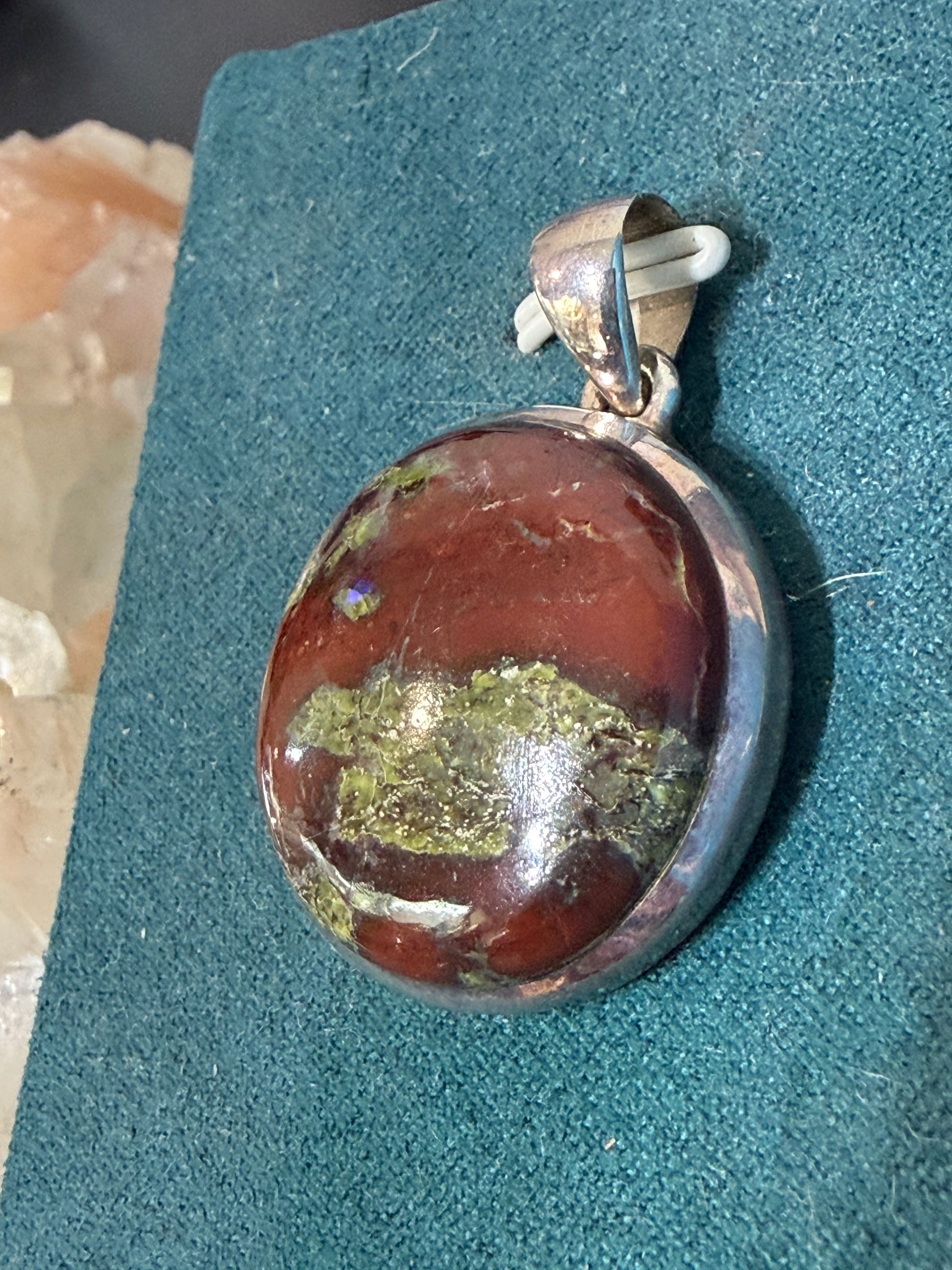 Dragon Blood Pendant — Courage, Vitality & Inner Power, 25mmx25mm Crystal Wellness