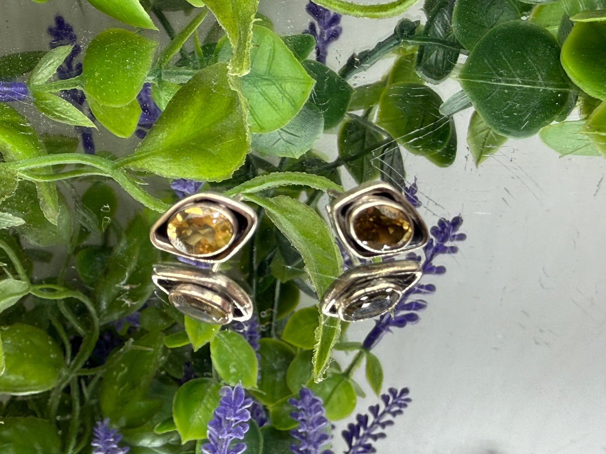 Citrine Stud Earrings ✨, 11mmx7mm Crystal Wellness