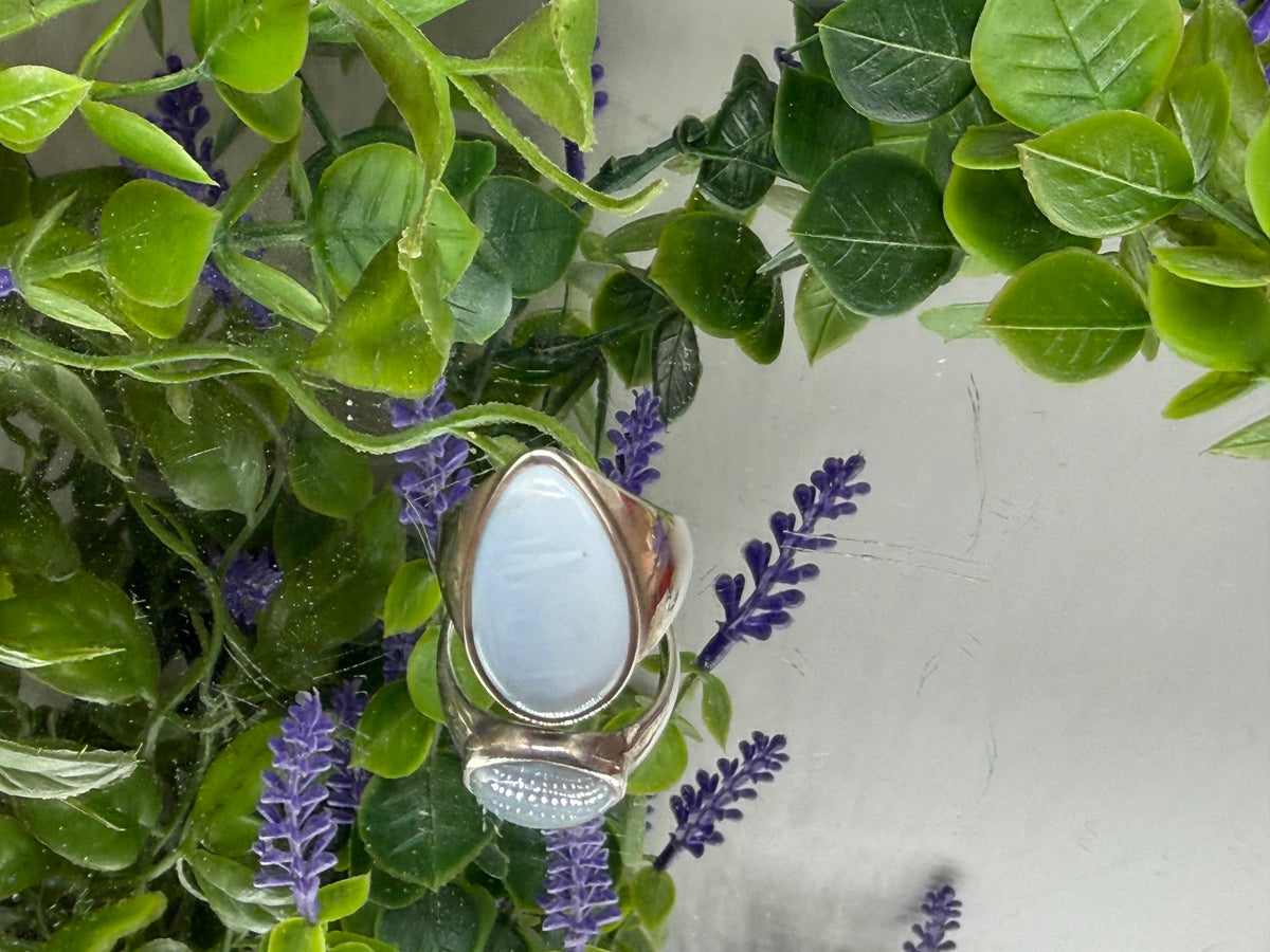 🤍 Owyhee Opal Ring — Inner Peace & Intuitive Flow, size 7.5 Crystal Wellness