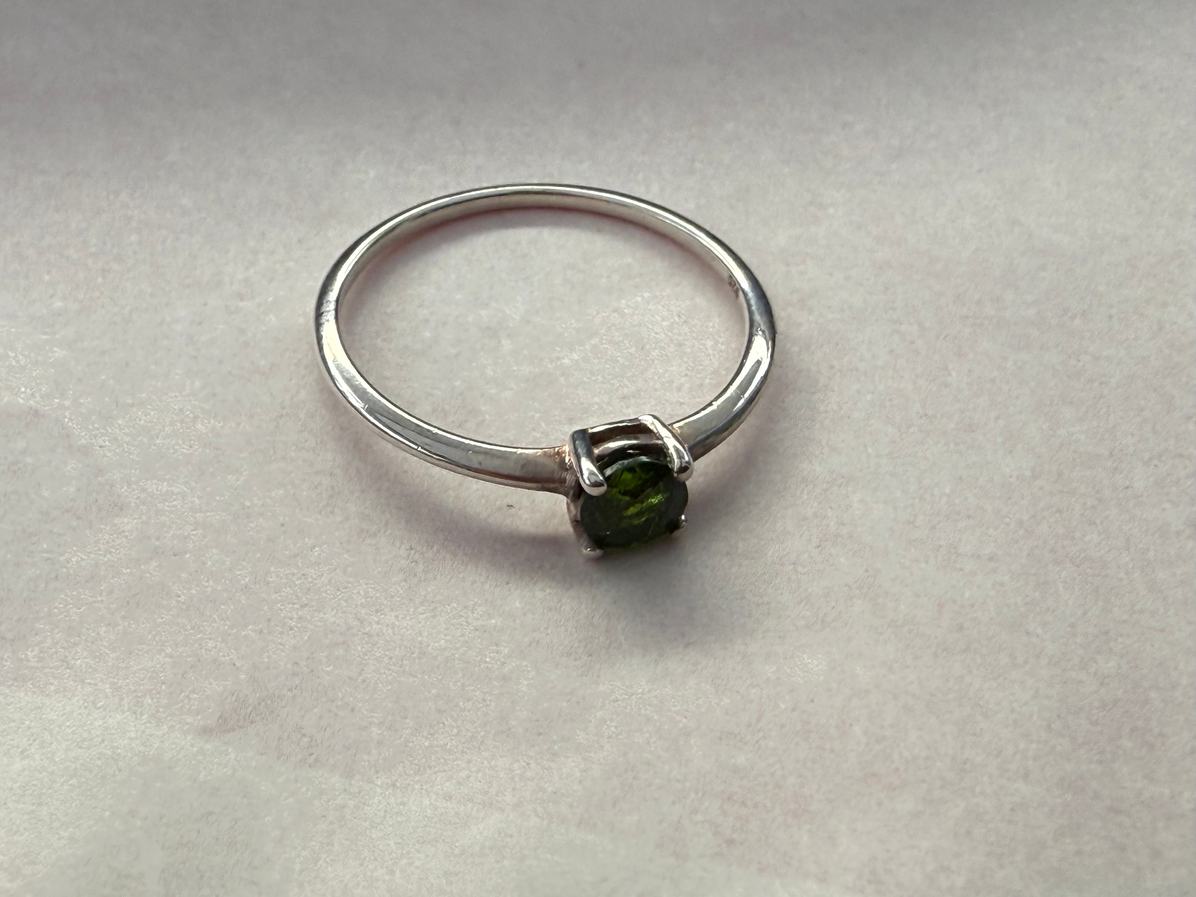 Diopside Ring – Heart Healing, Growth & Compassion, size 6 Crystal Wellness